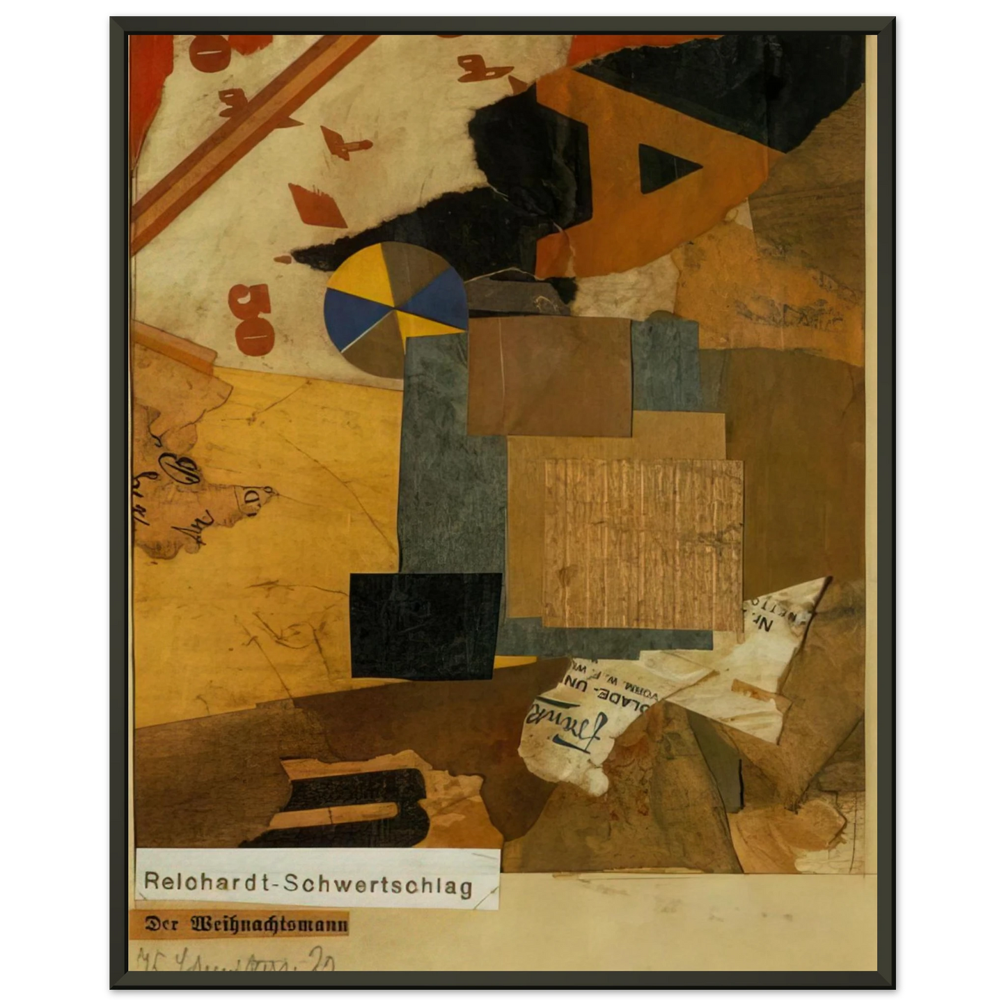 Kurt Schwitters SANTA CLAUS 1922 Framed Art Print - Aluminum Frame - 70x100 cm / 28x40 inches
