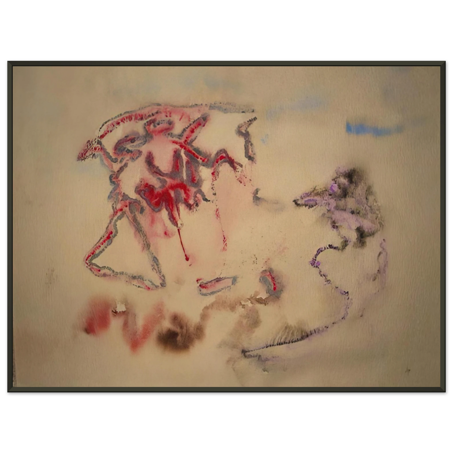 Henri Michaux UNTITLED 1958 Framed Art Print - Aluminum Frame - 40x50 cm / 16x20 inches