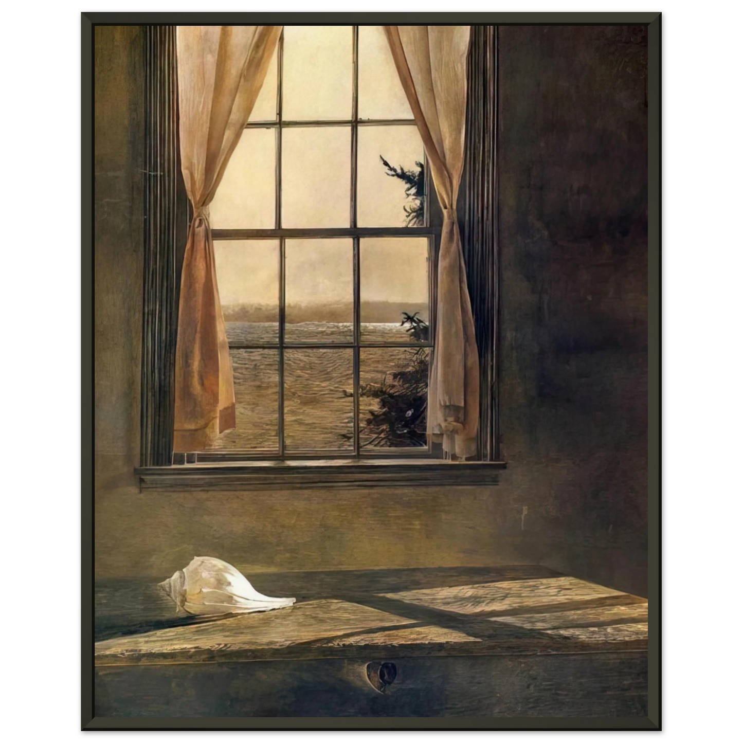 Andrew Wyeth HER ROOM Framed Art Print - Aluminum Frame - 60x80 cm / 24x32 inches