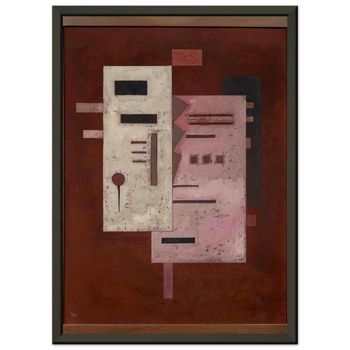 Wassily Kandinsky SOFT ROUGHNESS 1933 Framed Art Print - Aluminum Frame - 40x50 cm / 16x20 inches