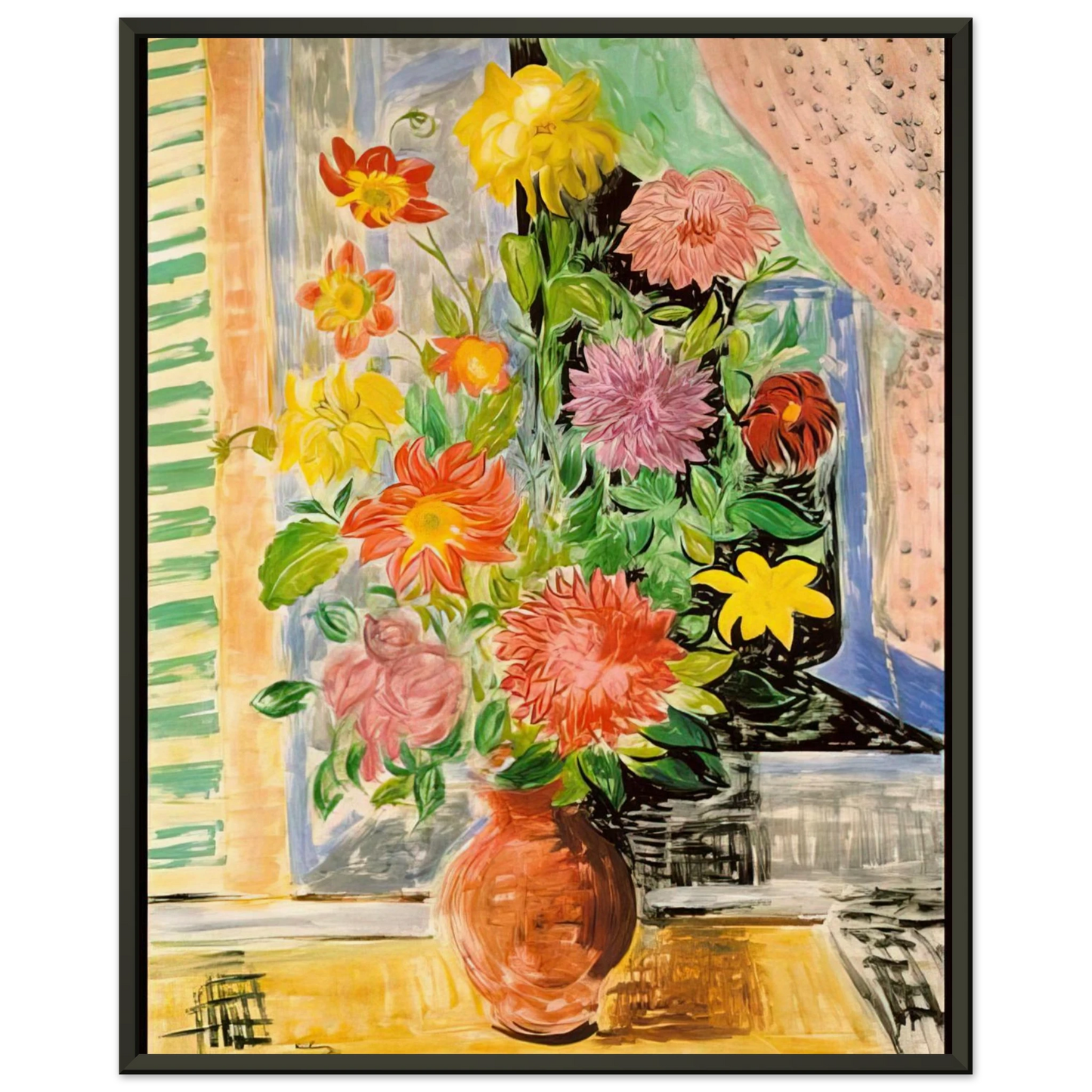 Moise Kisling GRAND BOUQUET Framed Art Print - Aluminum Frame - 60x80 cm / 24x32 inches