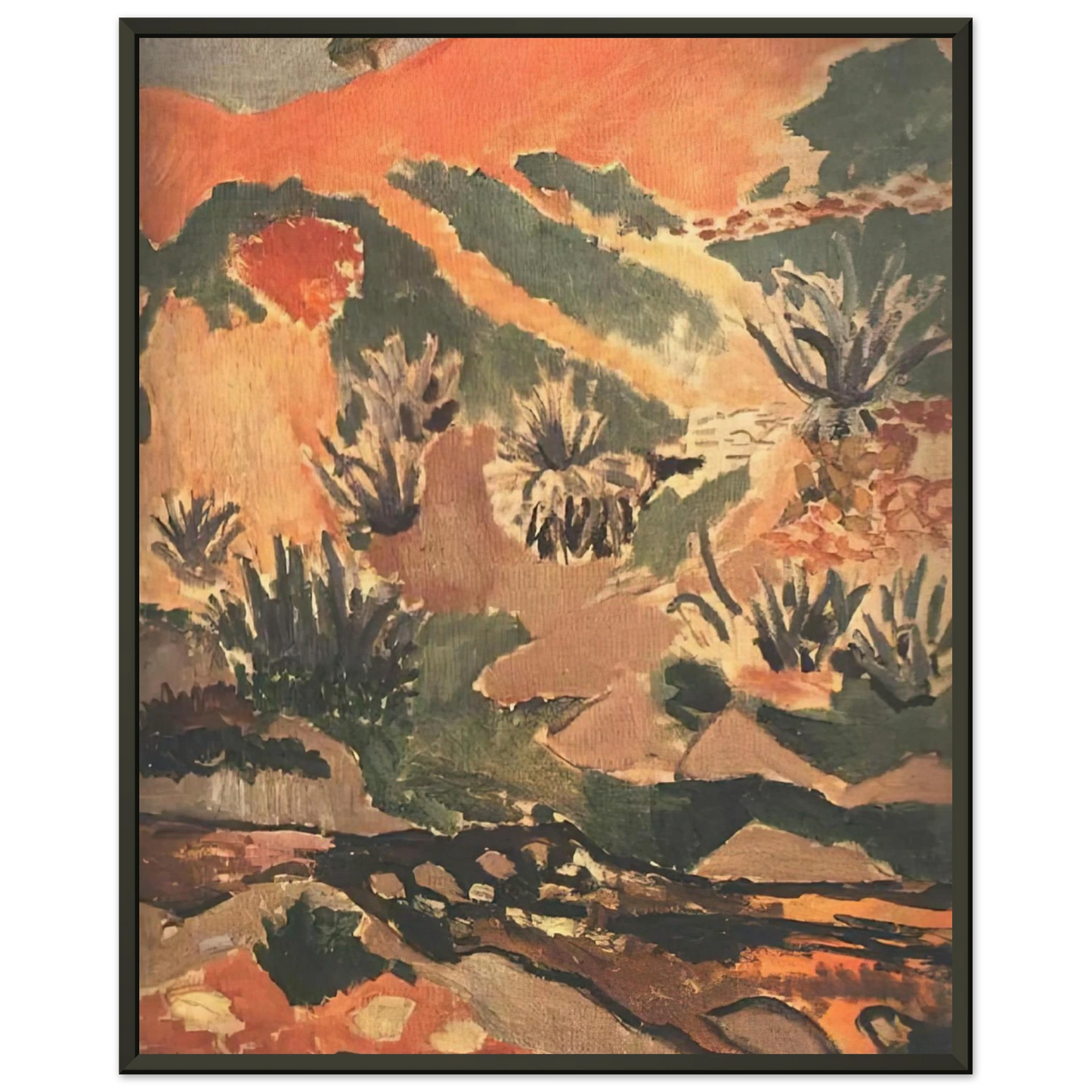 Henri Matisse LANDSCAPE WITH BROOK BROOK WITH ALOES 1907 Framed Art Print - Aluminum Frame - 60x80 cm / 24x32 inches