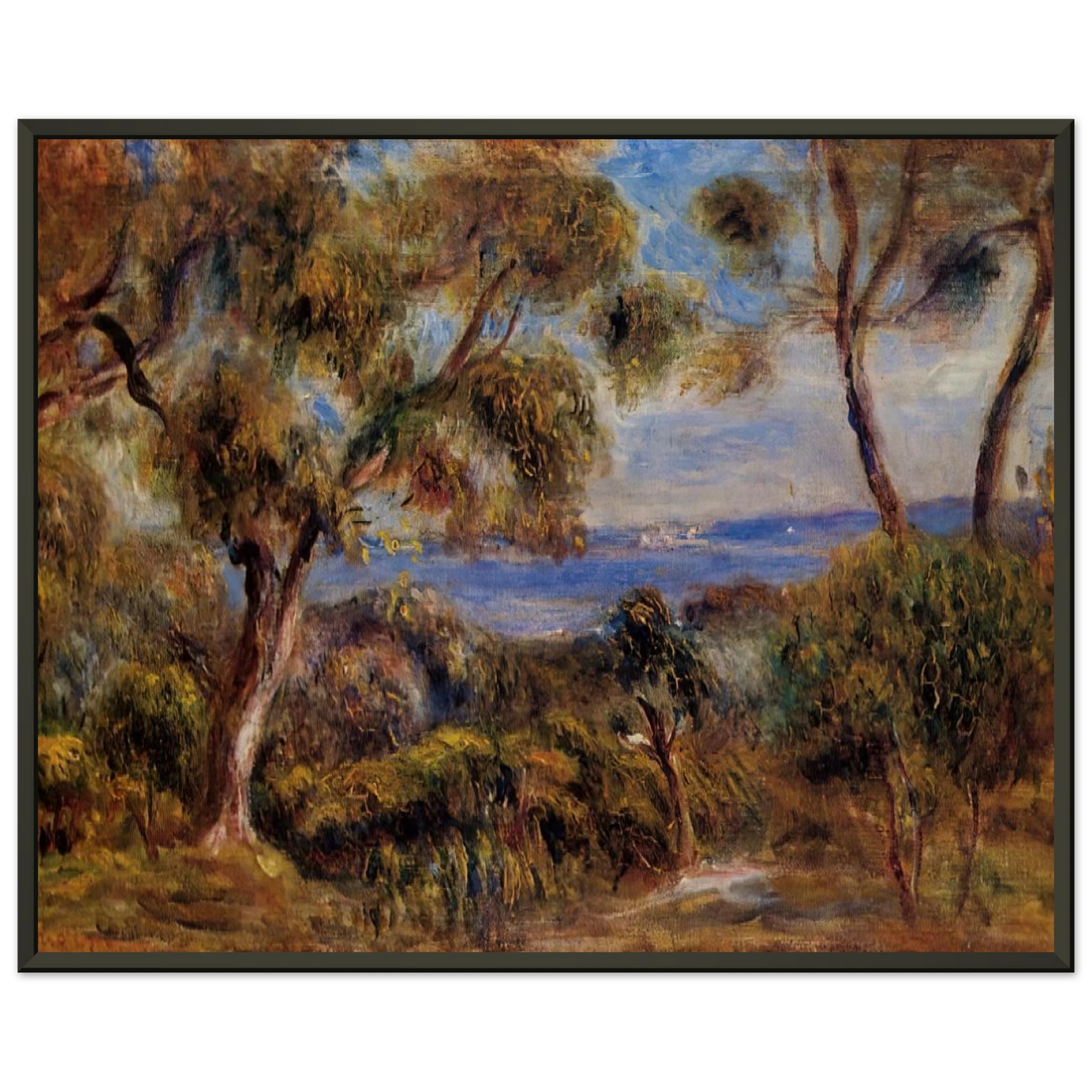 PierreAuguste Renoir The Sea at Cagnes Framed Art Print - Aluminum Frame - 70x100 cm / 28x40 inches