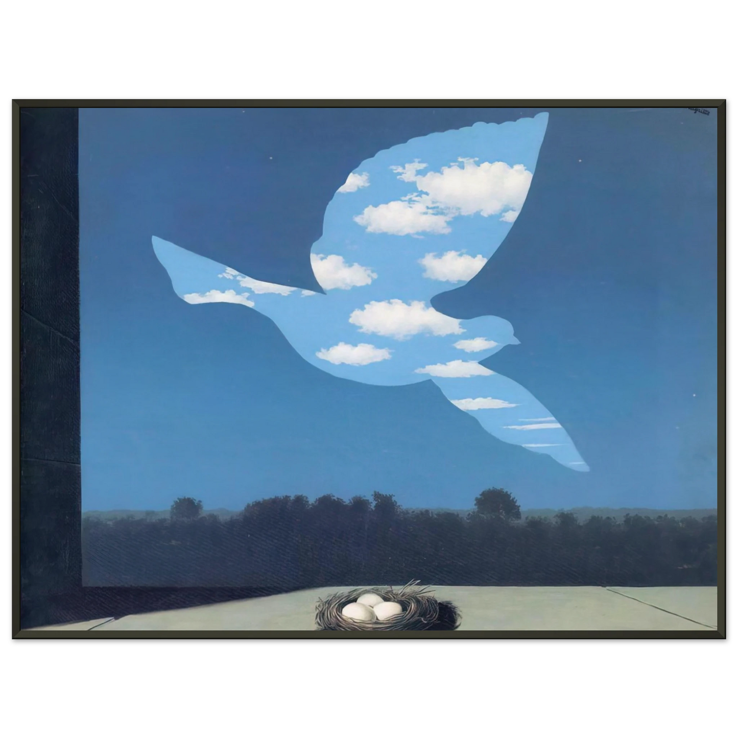 Rene Magritte THE RETURN 1940 Framed Art Print - Aluminum Frame - 60x80 cm / 24x32 inches