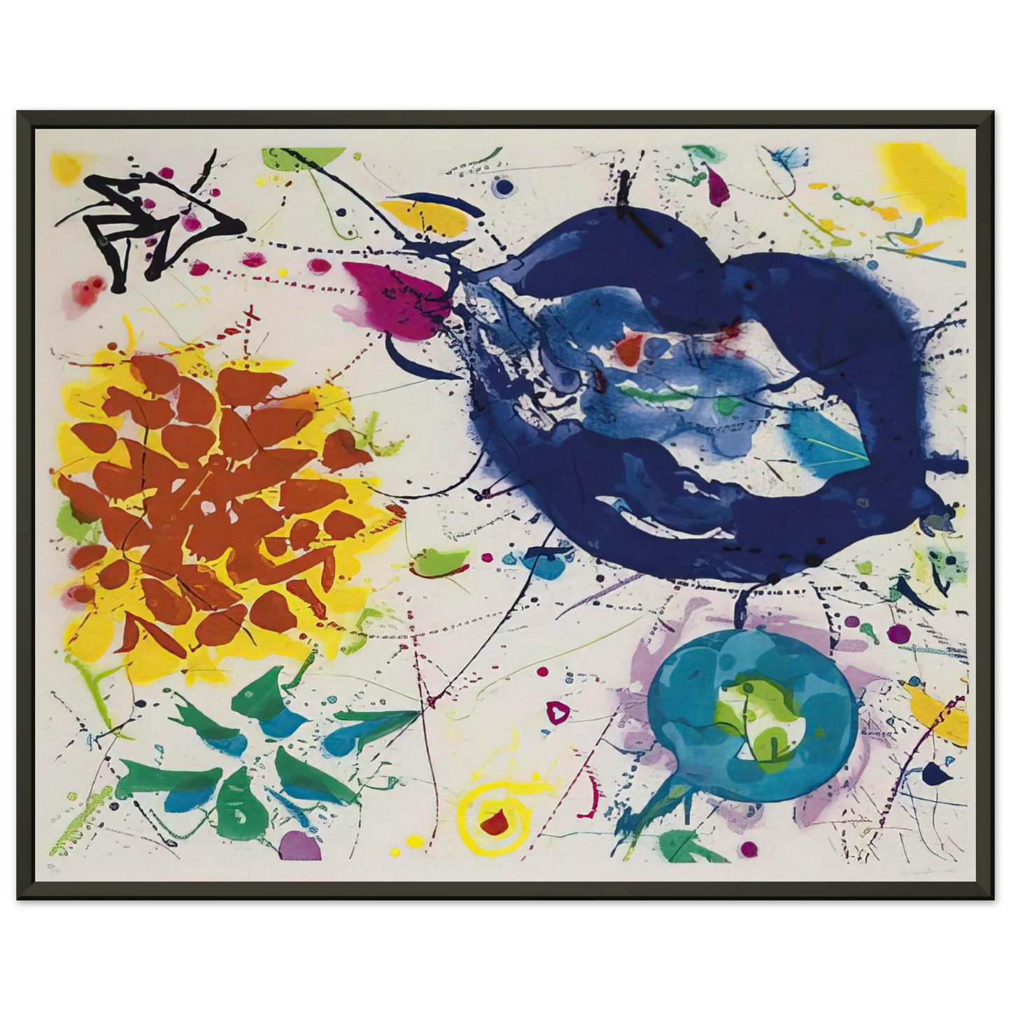 Sam Francis Senza Titolo III Framed Art Print - Aluminum Frame - 40x50 cm / 16x20 inches