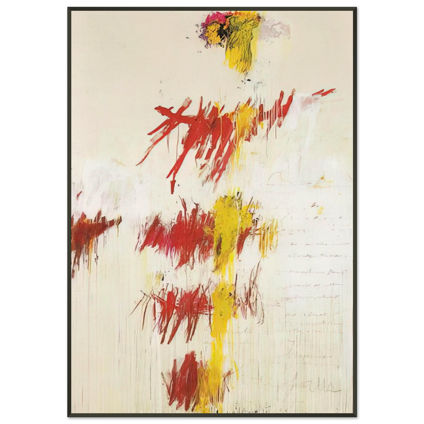 Cy Twombly Quattro Stagioni II Primavera Framed Art Print - Aluminum Frame - 21x29.7 cm / 8x12"