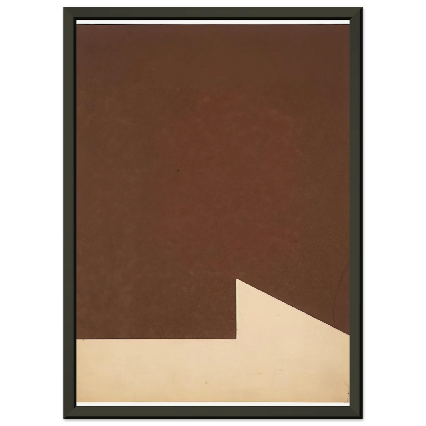 Ellsworth Kelly Brown and White Framed Art Print - Aluminum Frame - 70x100 cm / 28x40 inches