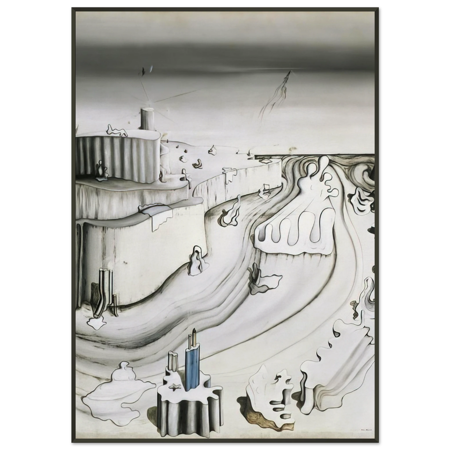 Yves Tanguy Promontory Palace Framed Art Print - Aluminum Frame - 21x29.7 cm / 8x12"