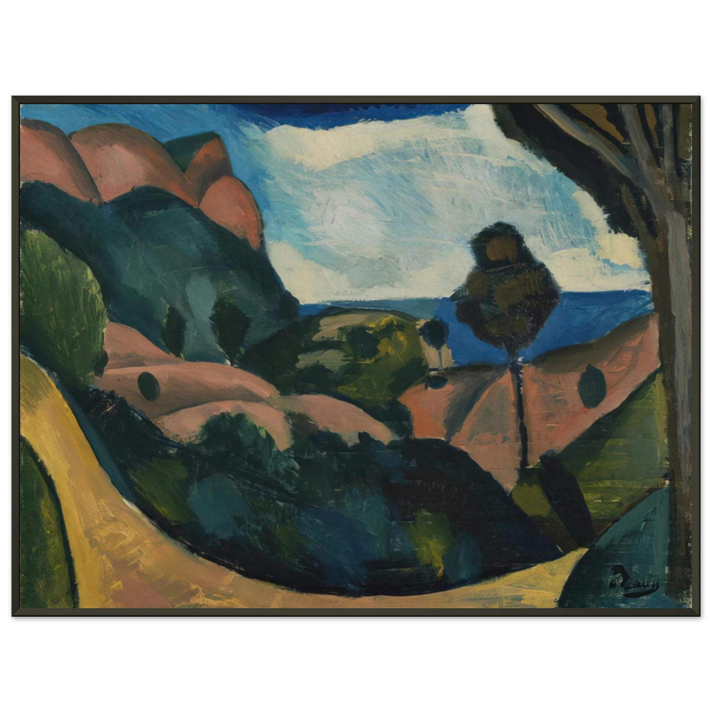 Andre Derain LANDSCAPE NEAR CASSIS 1907 Framed Art Print - Aluminum Frame - 70x100 cm / 28x40 inches