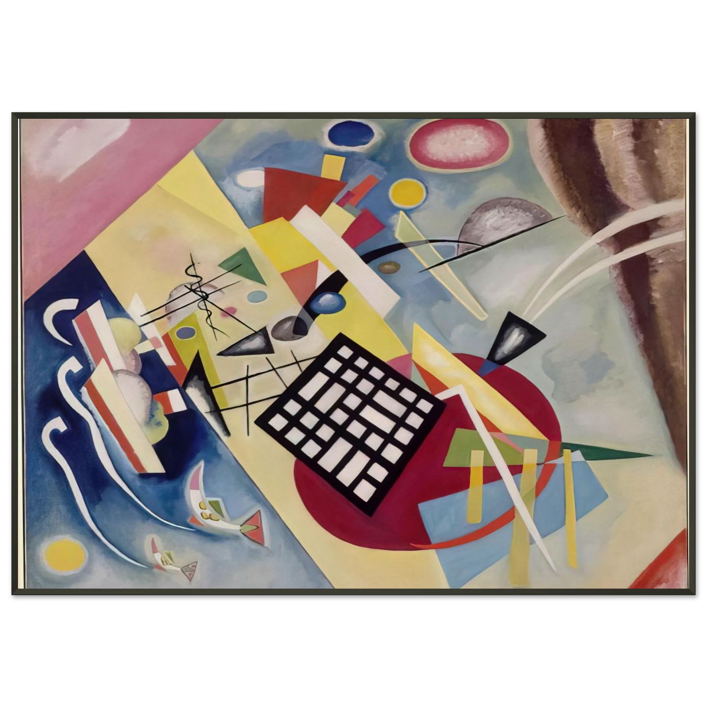 Wassily Kandinsky  BLACK FRAME 1922 Framed Art Print  - Aluminum Frame - 21x29.7 cm / 8x12"