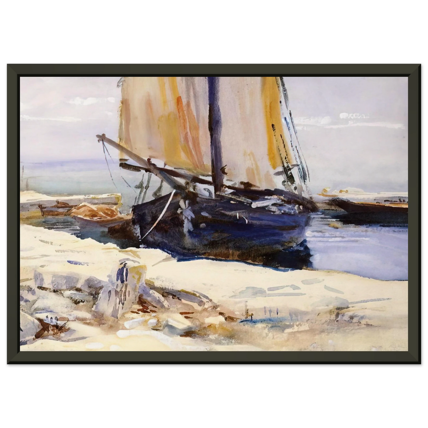 John Singer Sargent Above Lake Garda at San Vigilio Framed Art Print - Aluminum Frame - 60x80 cm / 24x32 inches