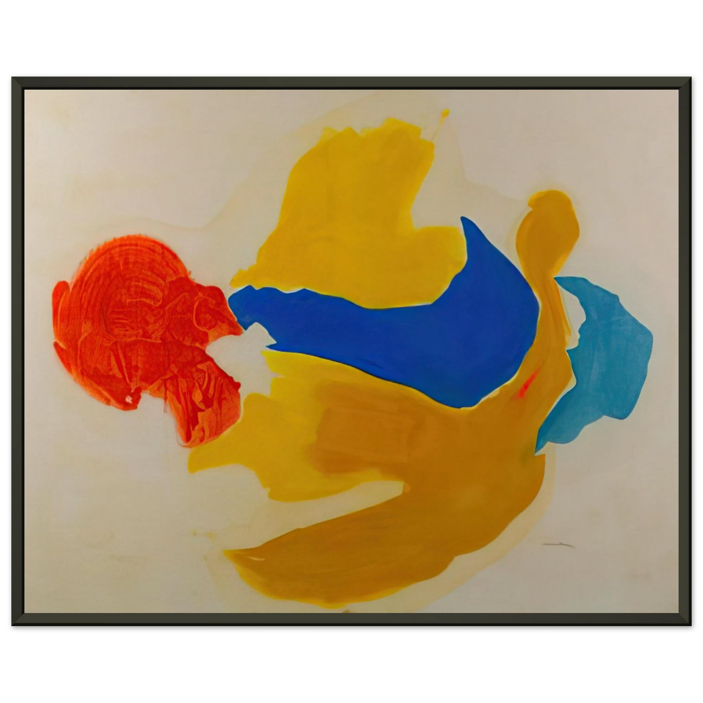 Helen Frankenthaler  Blue Jay  1963  United States Framed Art Print  - Aluminum Frame - 60x80 cm / 24x32 inches