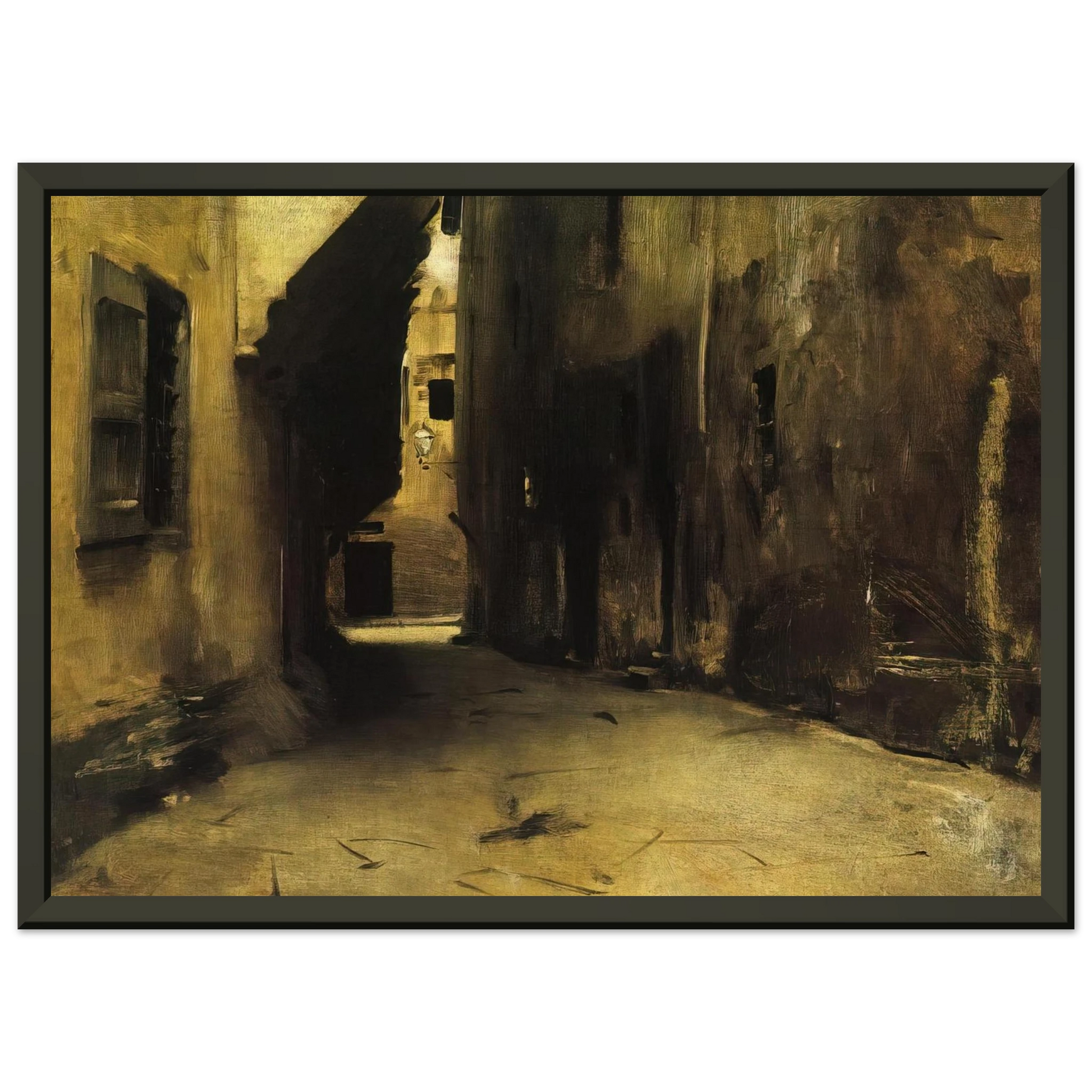 John Singer Sargent  A Street in Venice Framed Art Print  - Aluminum Frame - 60x80 cm / 24x32 inches