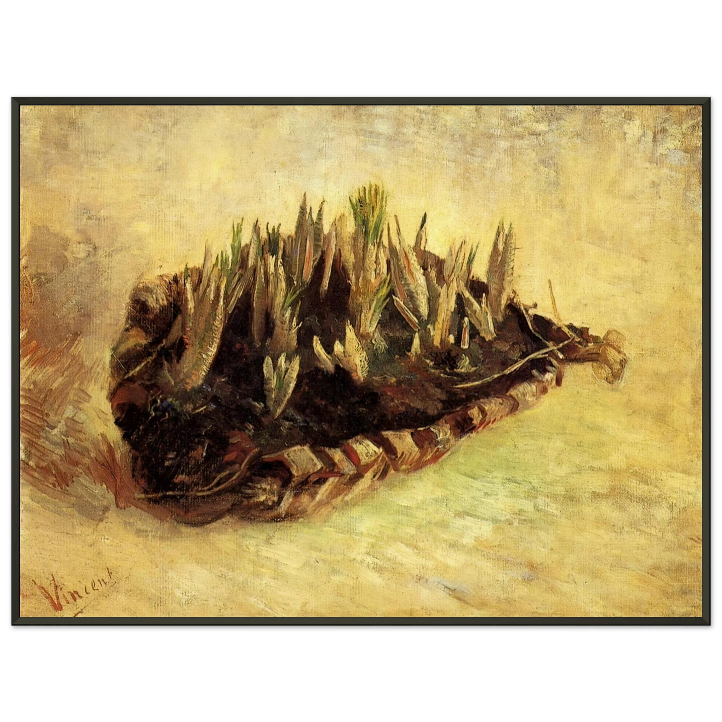 Vincent van Gogh  Still Life with a Basket of Crocuses Framed Art Print  - Aluminum Frame - 60x80 cm / 24x32 inches