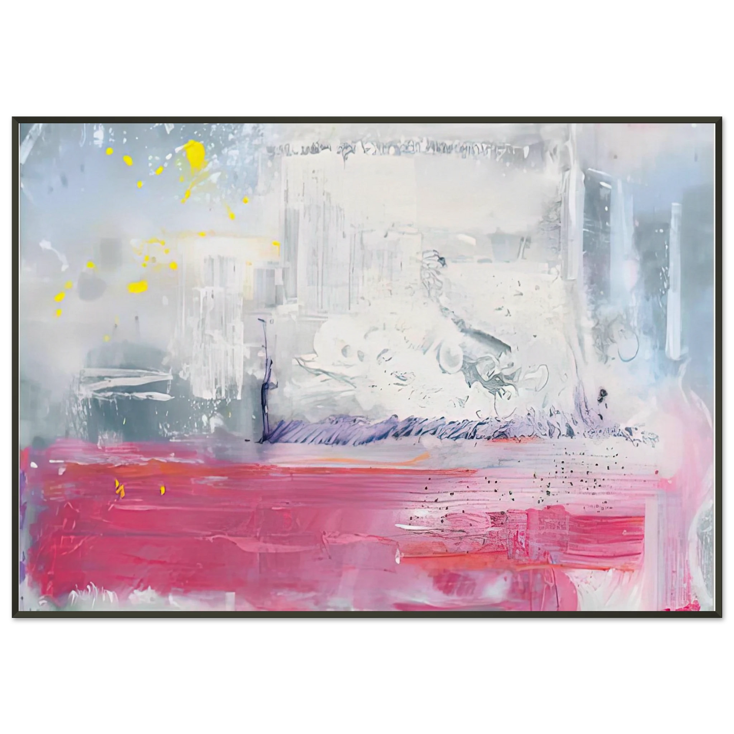 Helen Frankenthaler Hot Ice 1990 Framed Art Print - Aluminum Frame - 21x29.7 cm / 8x12"