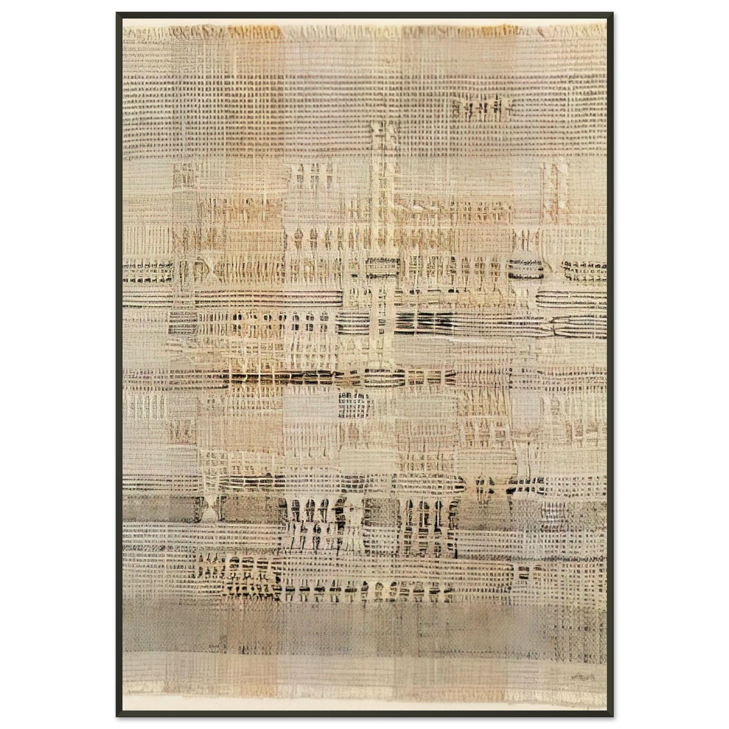Anni Albers DEVELOPMENT IN ROSE I 1952 Framed Art Print - Aluminum Frame - 21x29.7 cm / 8x12"