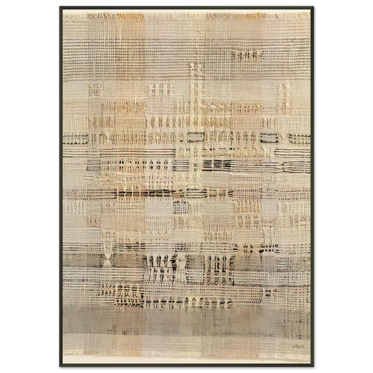 Anni Albers  DEVELOPMENT IN ROSE I 1952 Framed Art Print  - Aluminum Frame - 21x29.7 cm / 8x12"