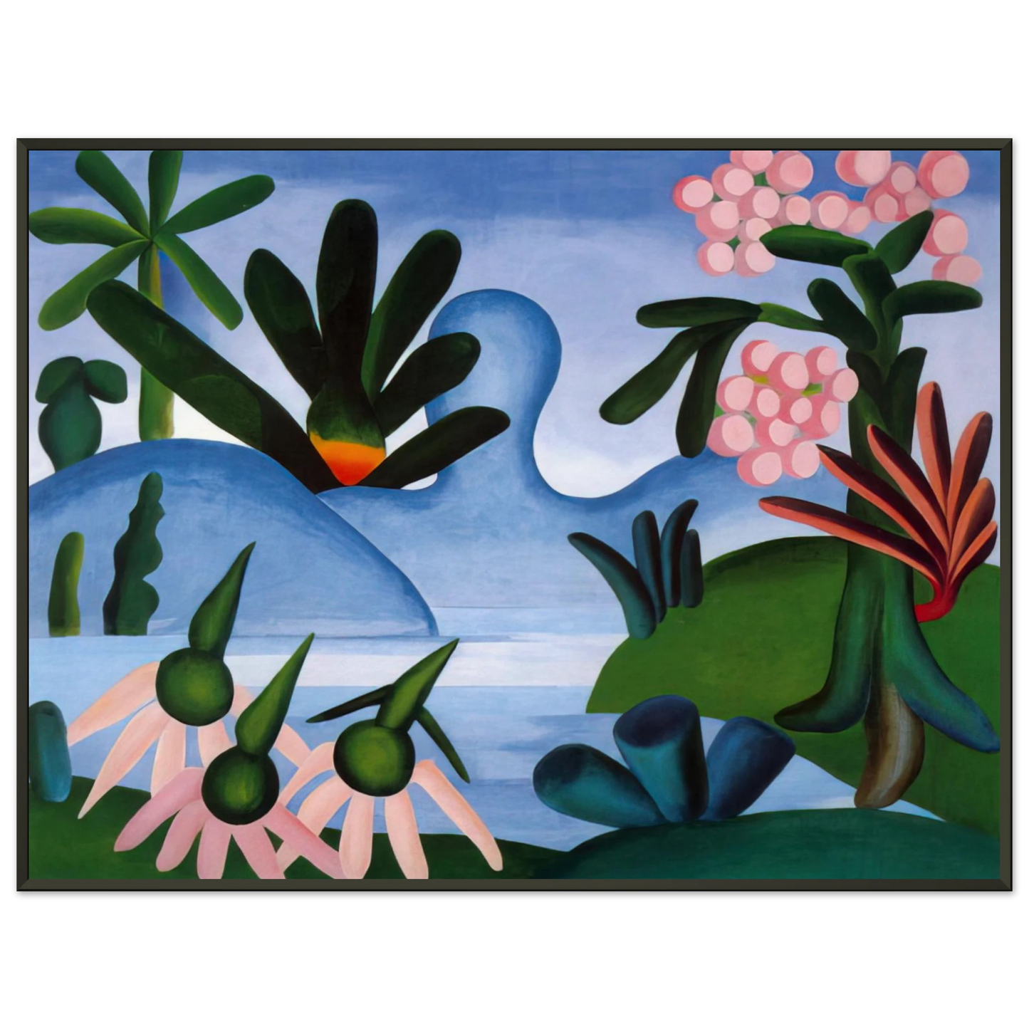 Tarsila do Amaral The Lake Framed Art Print - Aluminum Frame - 70x100 cm / 28x40 inches