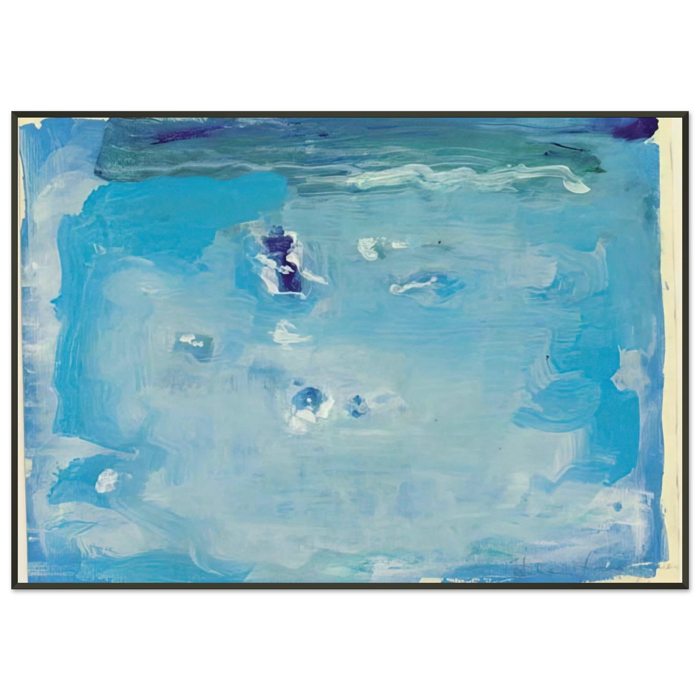 Helen Frankenthaler Untitled Color Field Painting Lyrical Abstraction Framed Art Print - Aluminum Frame - 21x29.7 cm / 8x12"