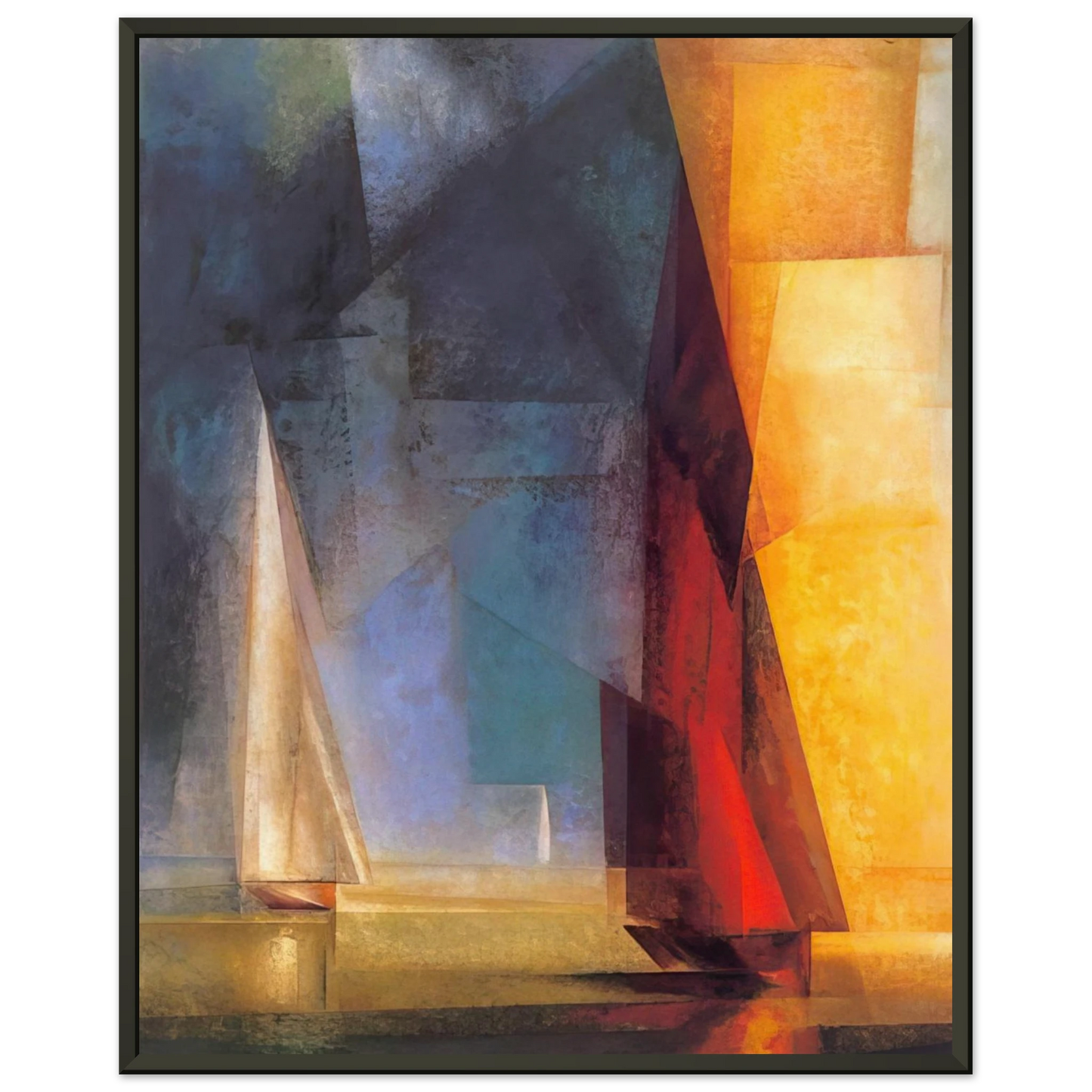 Lyonel Feininger STILLER TAG AM MEER III 1929 Framed Art Print - Aluminum Frame - 60x80 cm / 24x32 inches