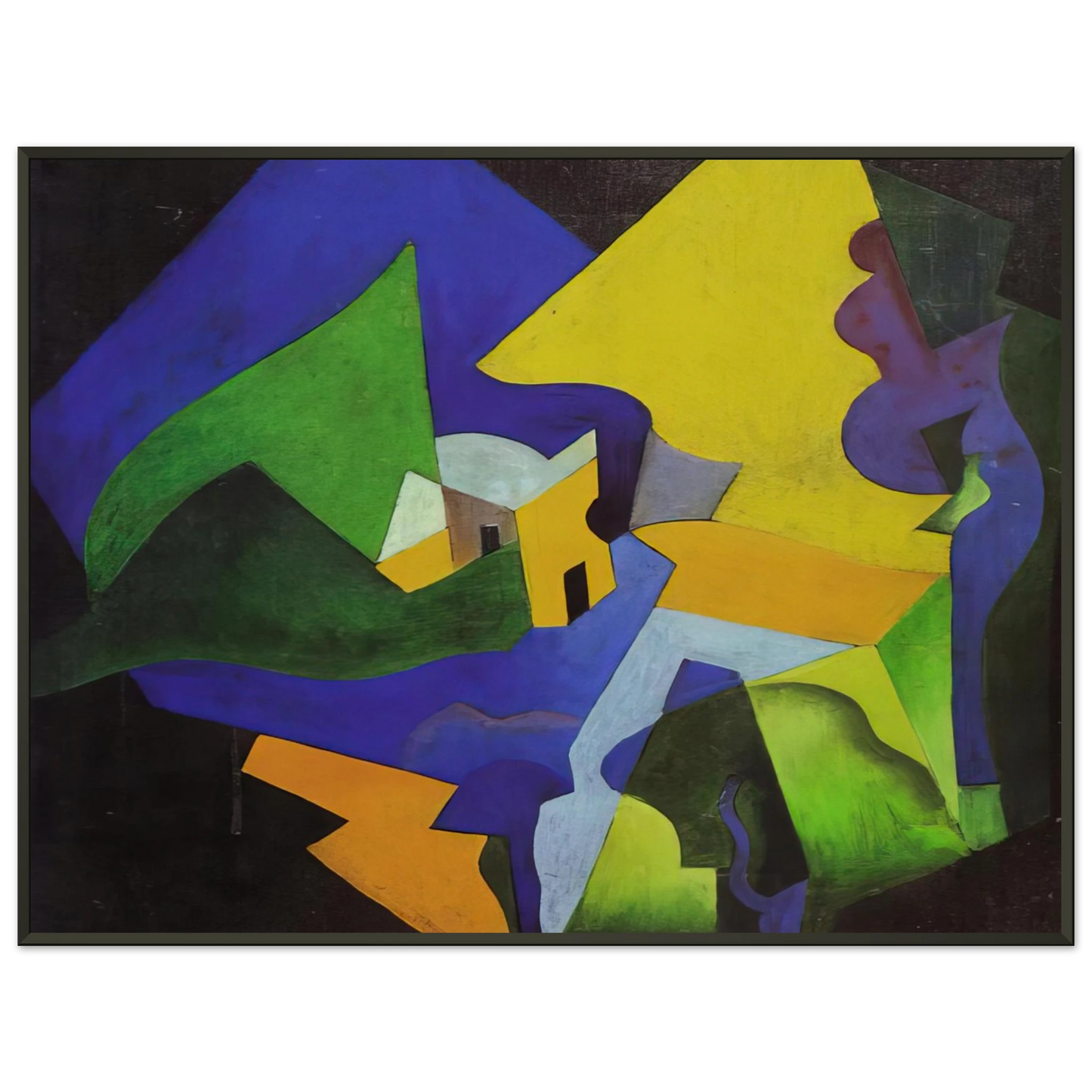 Enrico Prampolini COSTRUZIONE SPAZIALE PAESAGGIO 1919 Framed Art Print - Aluminum Frame - 70x100 cm / 28x40 inches