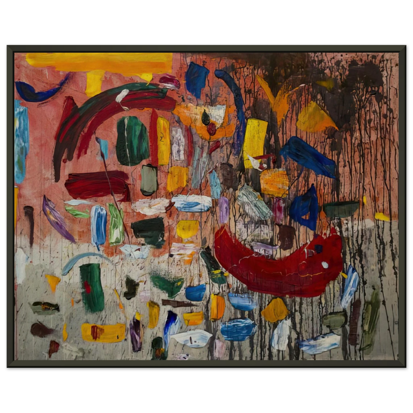 Taro Yamamoto ABSTRACT 1957 Framed Art Print - Aluminum Frame - 40x50 cm / 16x20 inches