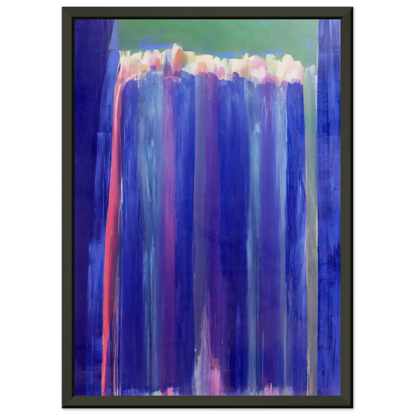 Ronnie Landfield Marine Mystery 1972 Framed Art Print - Aluminum Frame - 40x50 cm / 16x20 inches