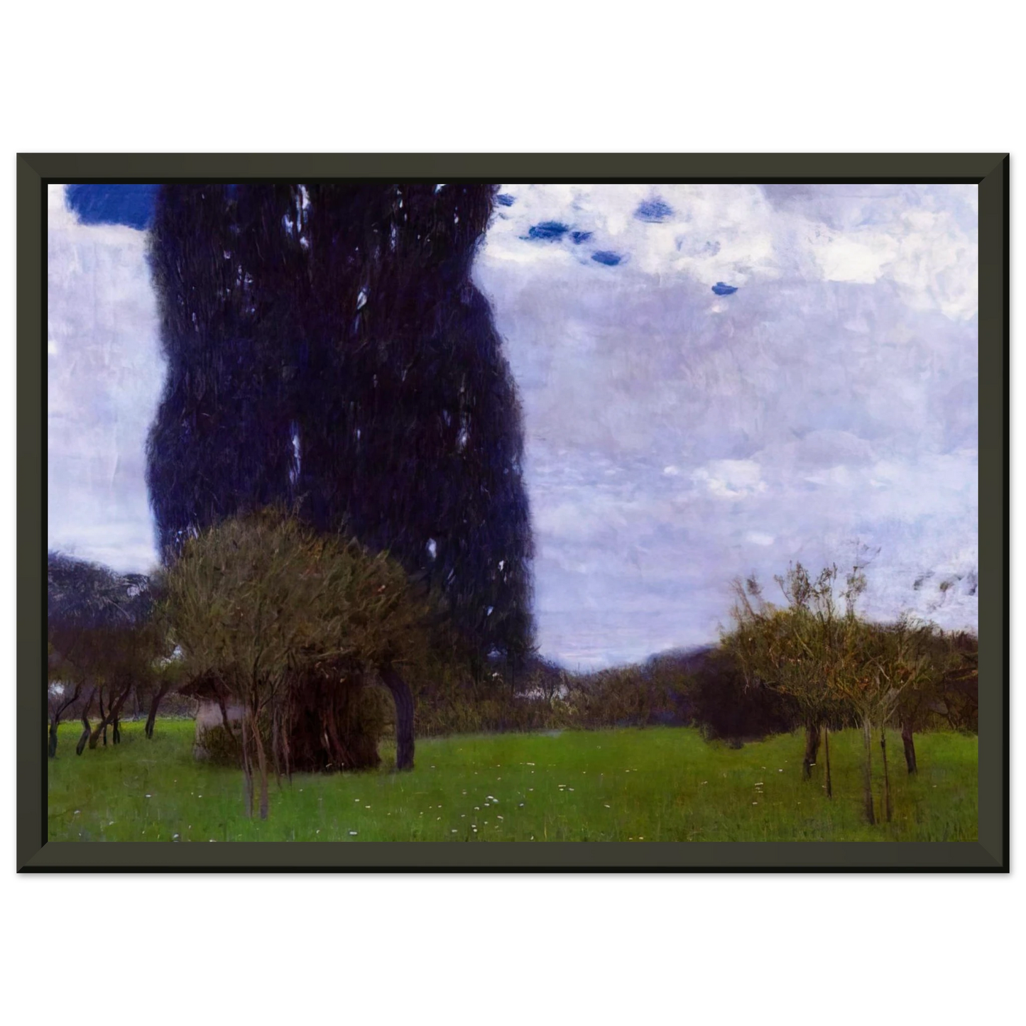 Gustav Klimt THE TALL POPLAR TREES II Framed Art Print - Aluminum Frame - 40x50 cm / 16x20 inches