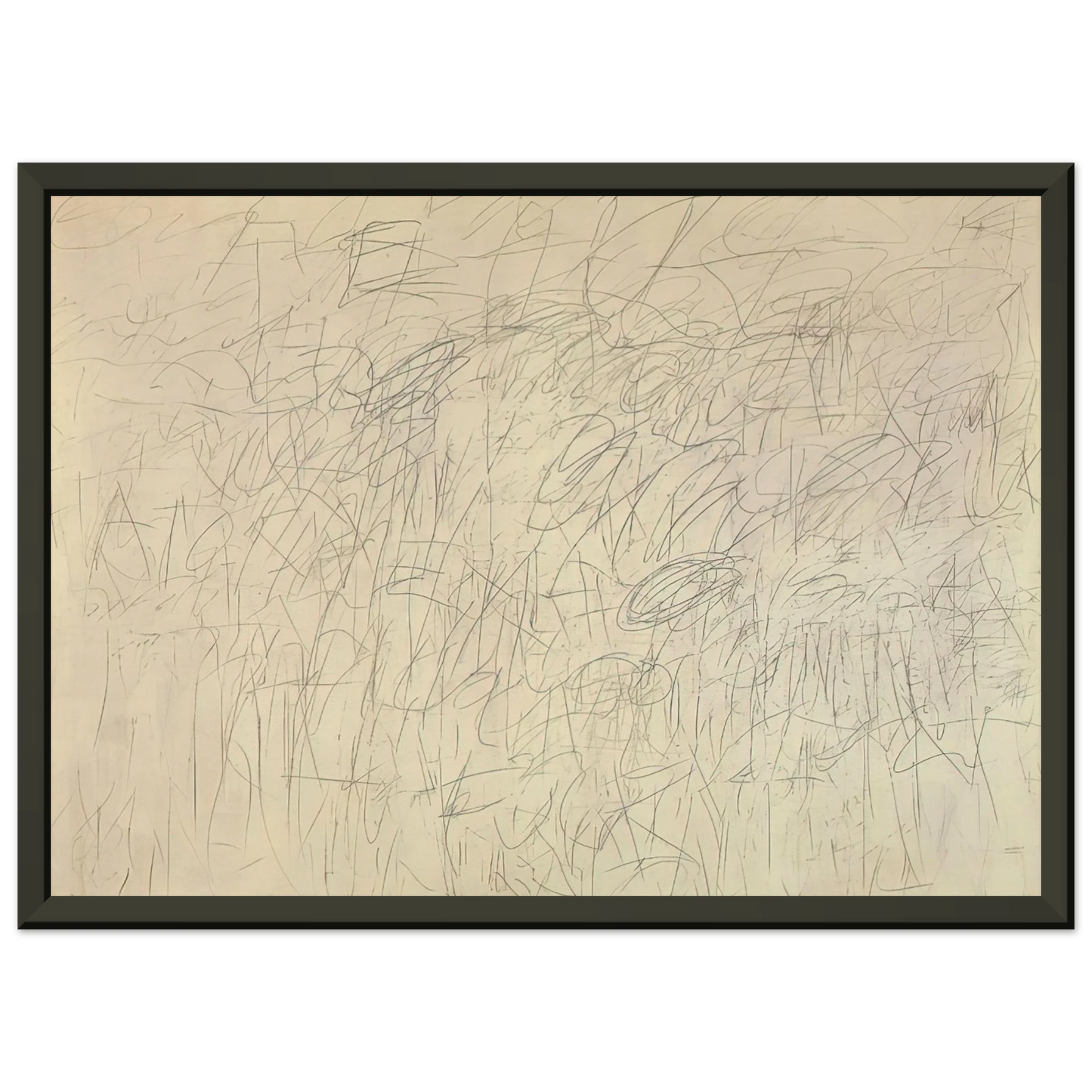 Cy Twombly Academy Framed Art Print - Aluminum Frame - 60x80 cm / 24x32 inches
