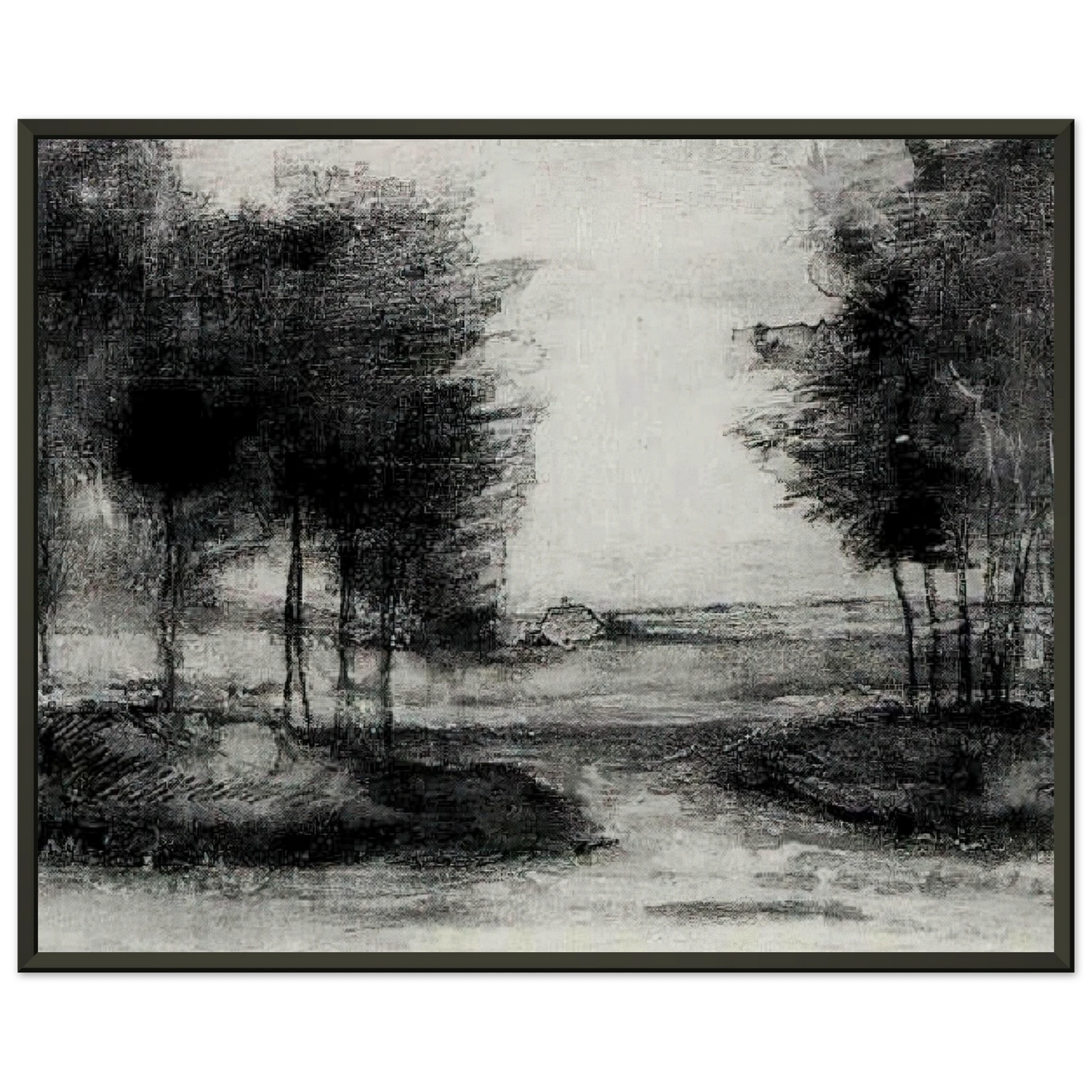 Vincent van Gogh  Landscape Framed Art Print  - Aluminum Frame - 40x50 cm / 16x20 inches