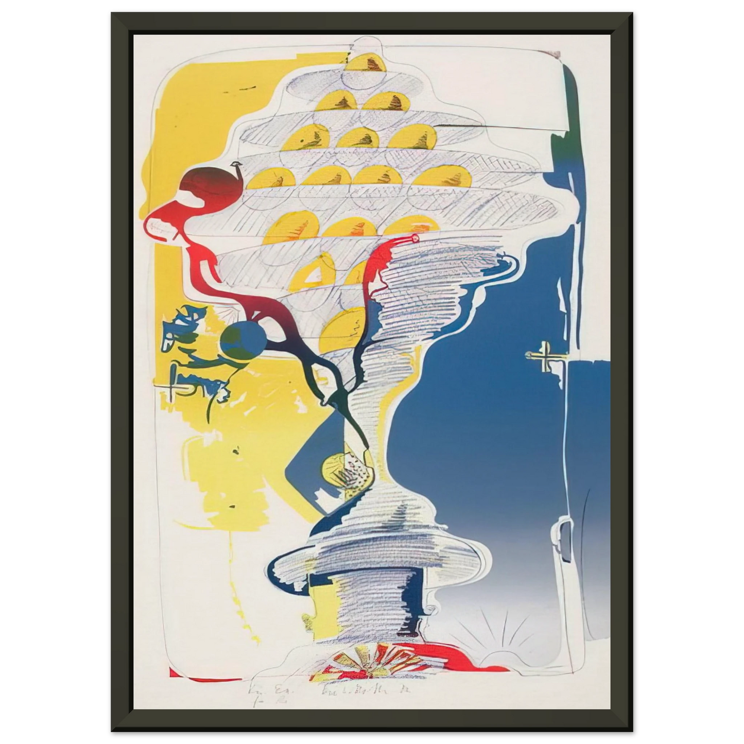 Dieter Roth By the Sea from Behind 1972 Framed Art Print - Aluminum Frame - 60x80 cm / 24x32 inches