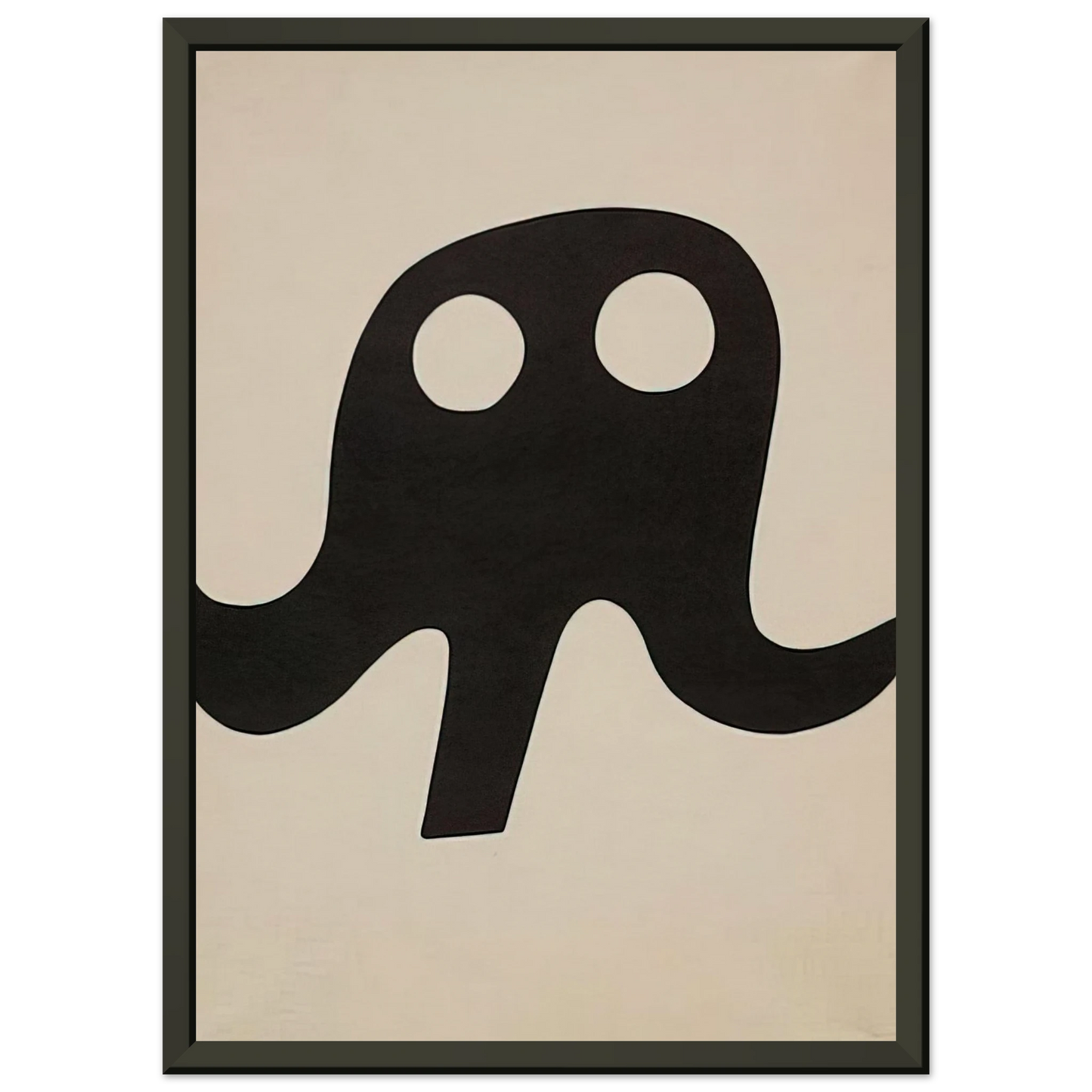 Jean Arp Mustache Hat Framed Art Print - Aluminum Frame - 40x50 cm / 16x20 inches