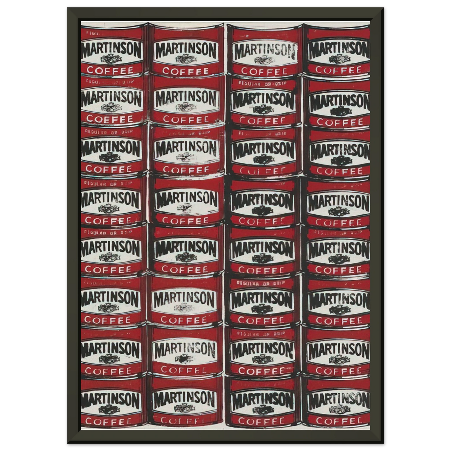 Andy Warhol Martinson Coffee Framed Art Print - Aluminum Frame - 70x100 cm / 28x40 inches
