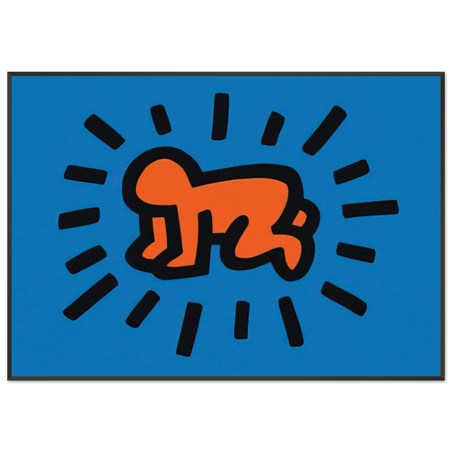 Keith Haring RADIANT BABY FROM ICONS SERIES 1990 Framed Art Print - Aluminum Frame - 21x29.7 cm / 8x12"