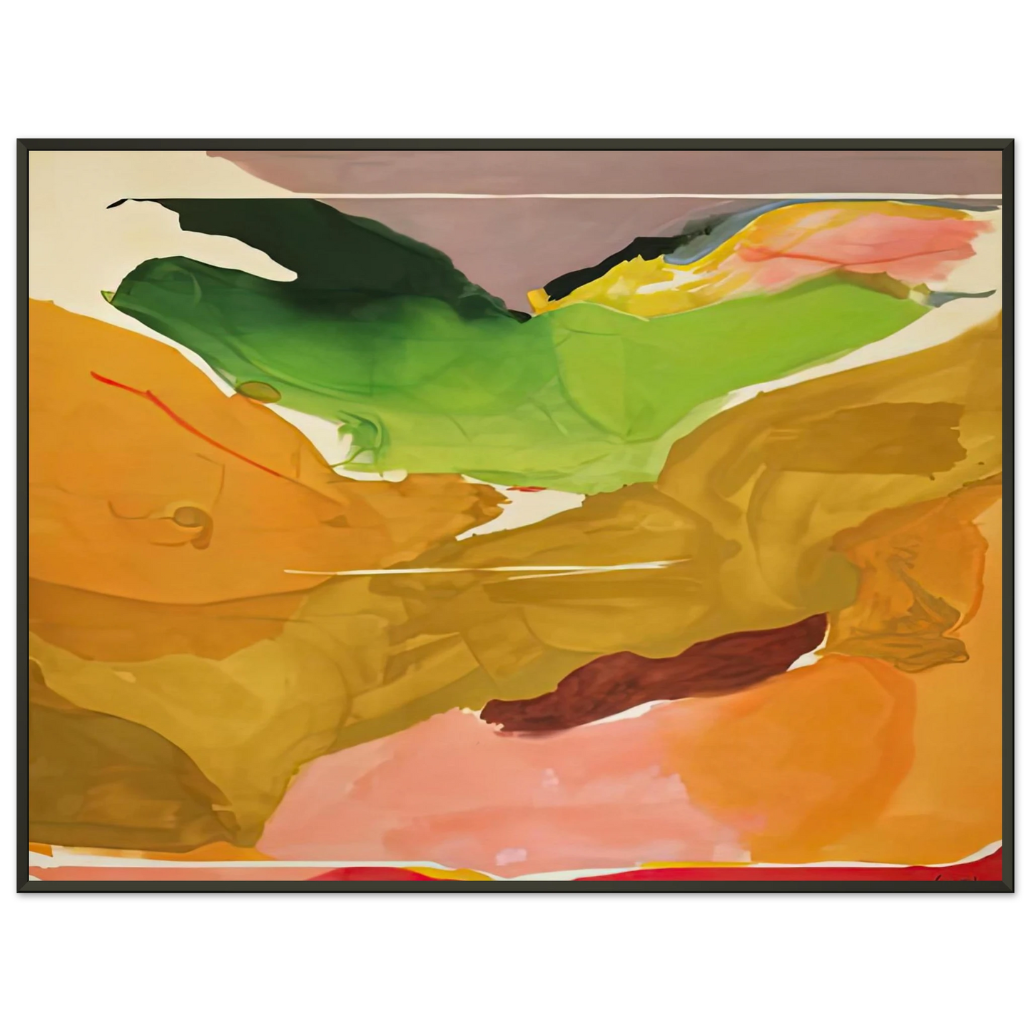 Helen Frankenthaler  Nature Abhors a Vacuum 1973 Framed Art Print  - Aluminum Frame - 60x80 cm / 24x32 inches