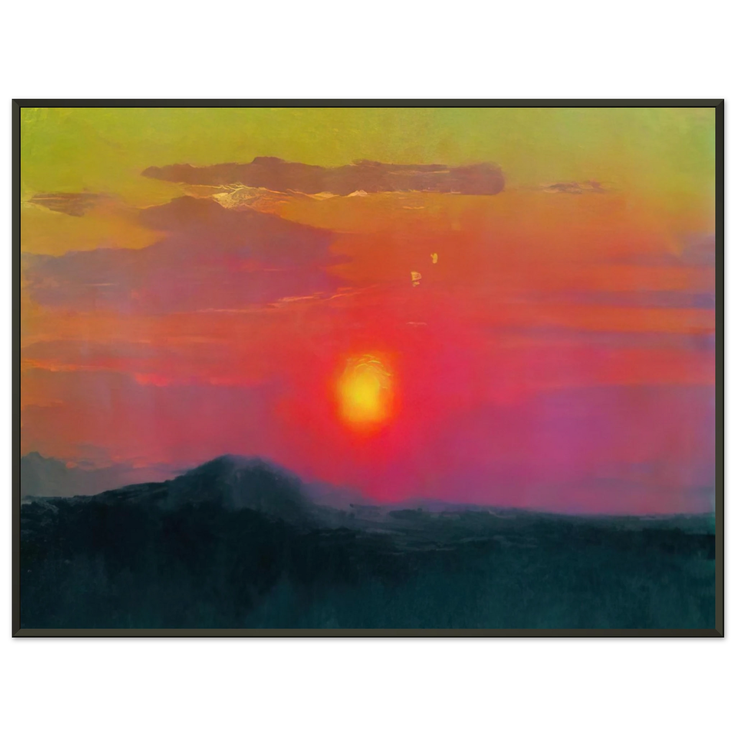 Arkhyp Kuindzhi Red sunset Framed Art Print - Aluminum Frame - 70x100 cm / 28x40 inches