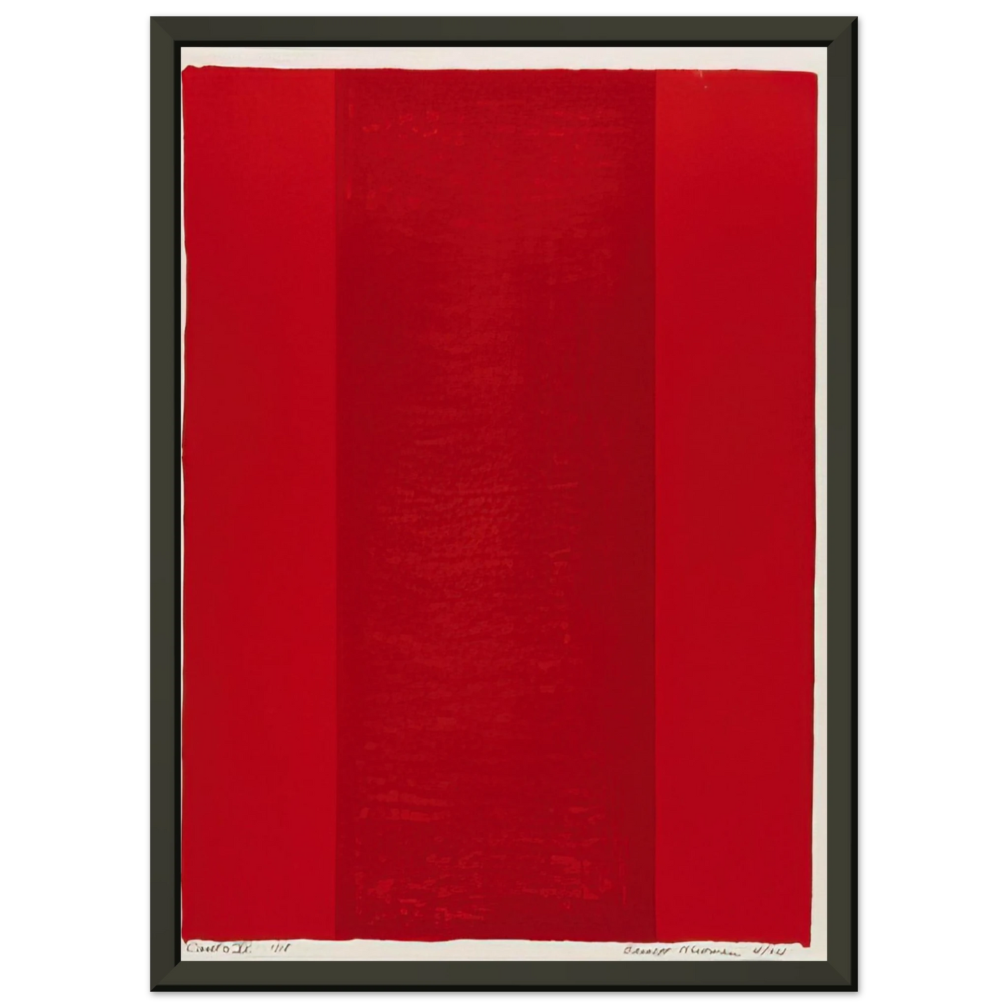 Barnett Newman Canto XV Framed Art Print - Aluminum Frame - 40x50 cm / 16x20 inches