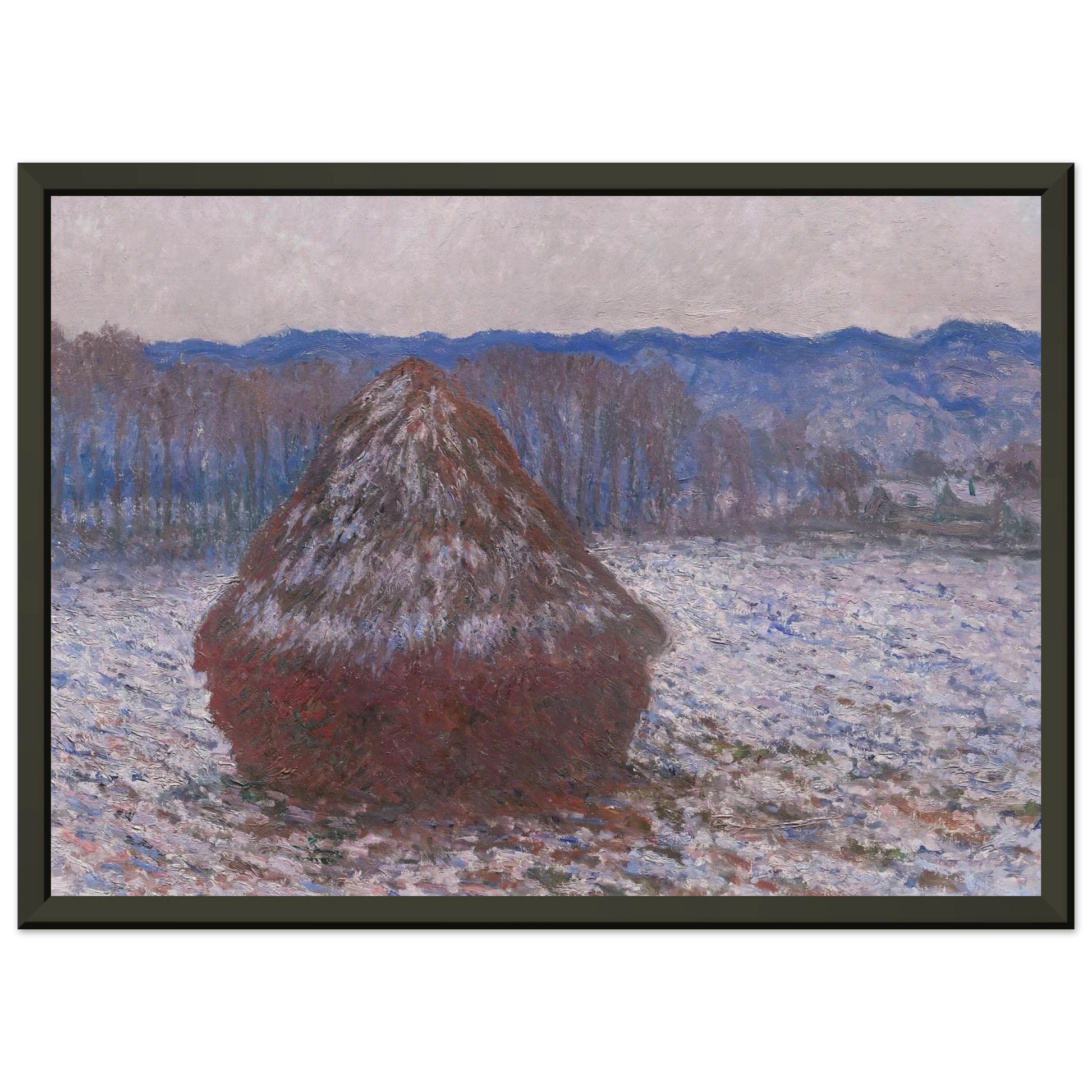 claude monet  Stack of Wheat Framed Art Print  - Aluminum Frame - 70x100 cm / 28x40 inches