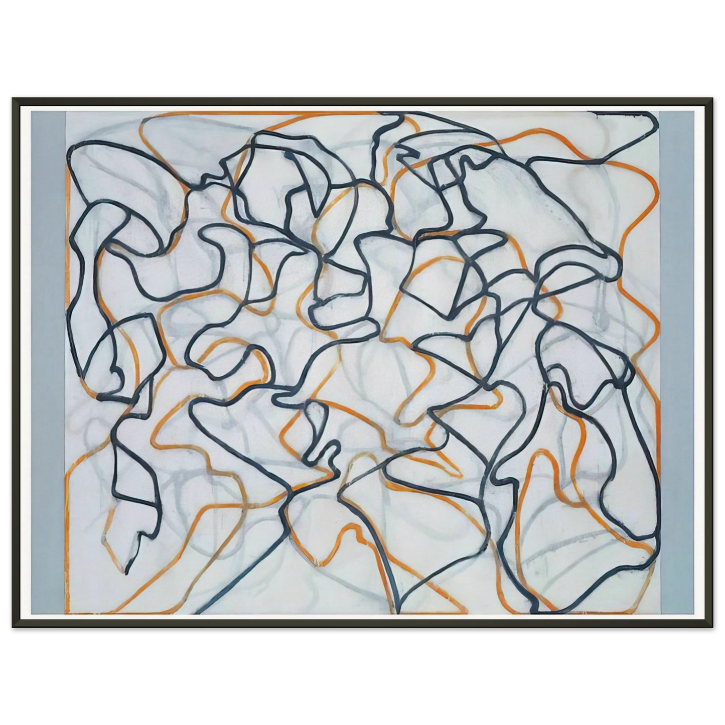 Brice Marden White Ground Letter 2010 Framed Art Print - Aluminum Frame - 70x100 cm / 28x40 inches