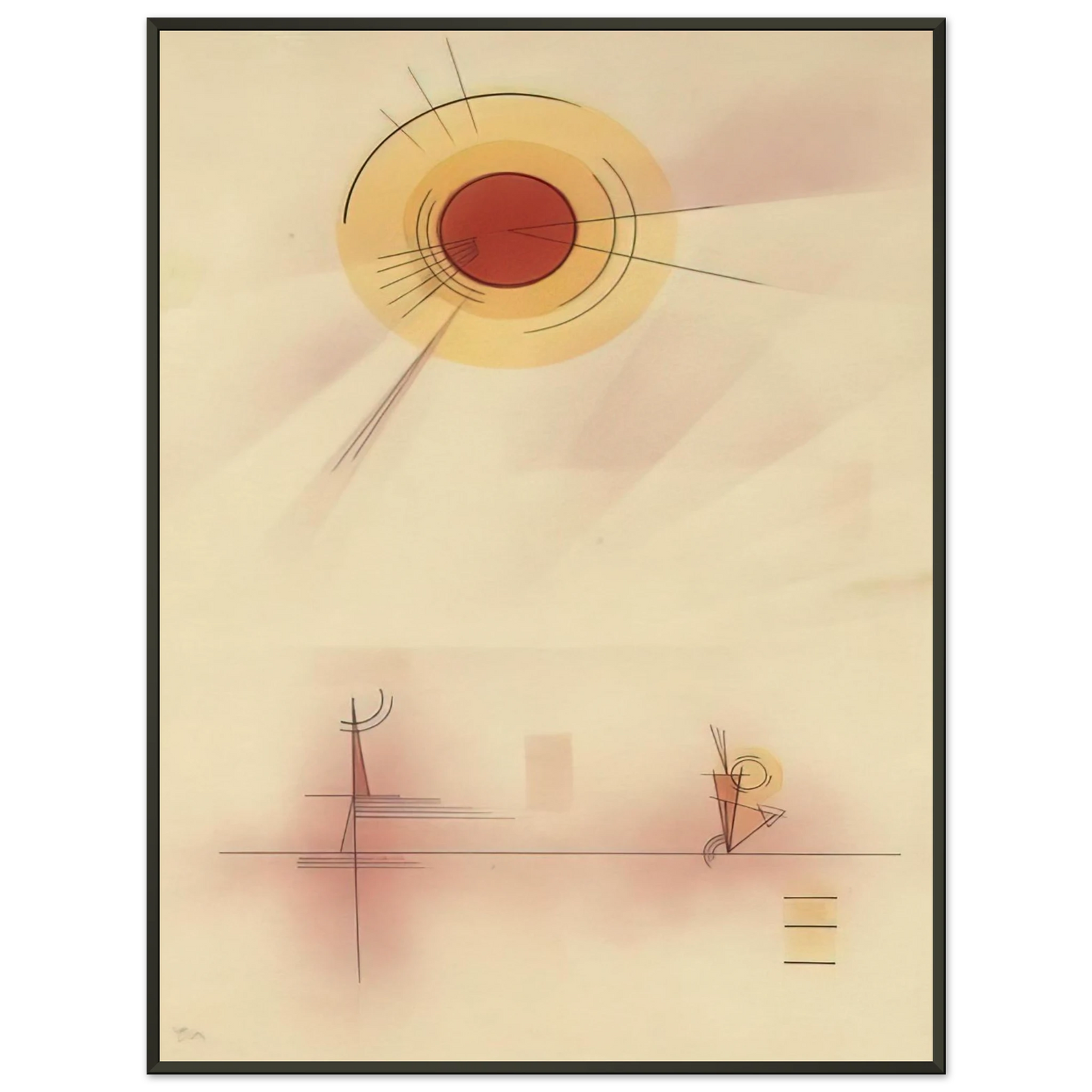 Wassily Kandinsky STRAHLEN 1929 Framed Art Print - Aluminum Frame - 70x100 cm / 28x40 inches