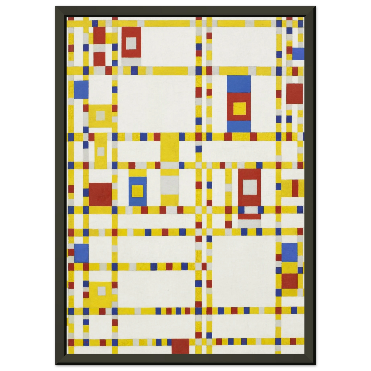 Piet Mondrian Broadway Boogie Woogie Framed Art Print - Aluminum Frame - 60x80 cm / 24x32 inches
