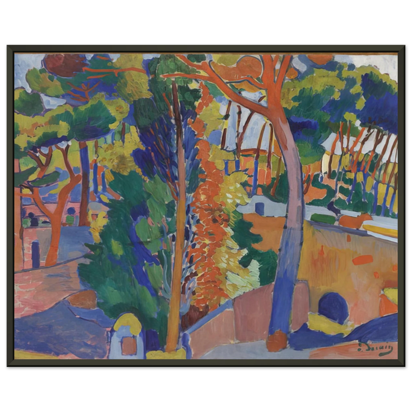 Andre Derain BRIDGE OVER THE RIOU 1906 Framed Art Print - Aluminum Frame - 60x80 cm / 24x32 inches