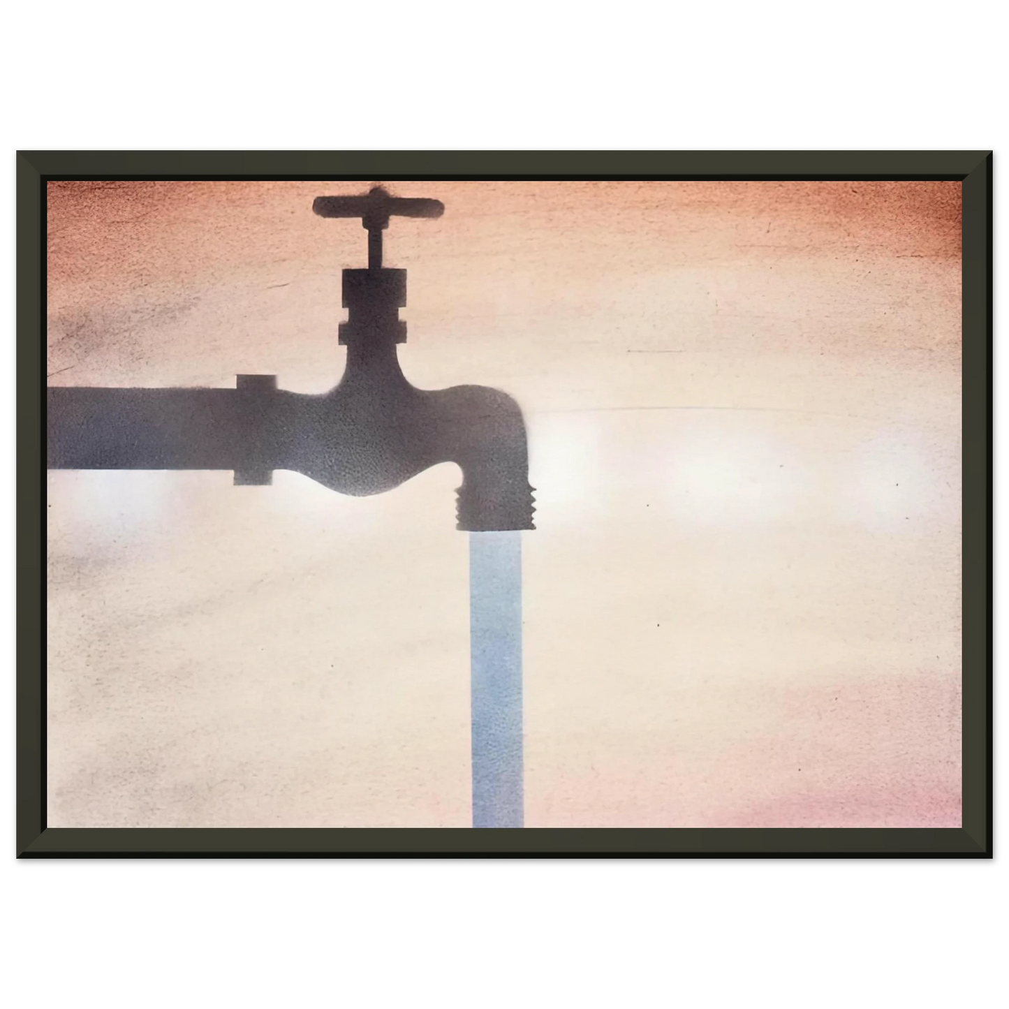 Edward Ruscha FAUCET Framed Art Print - Aluminum Frame - 40x50 cm / 16x20 inches