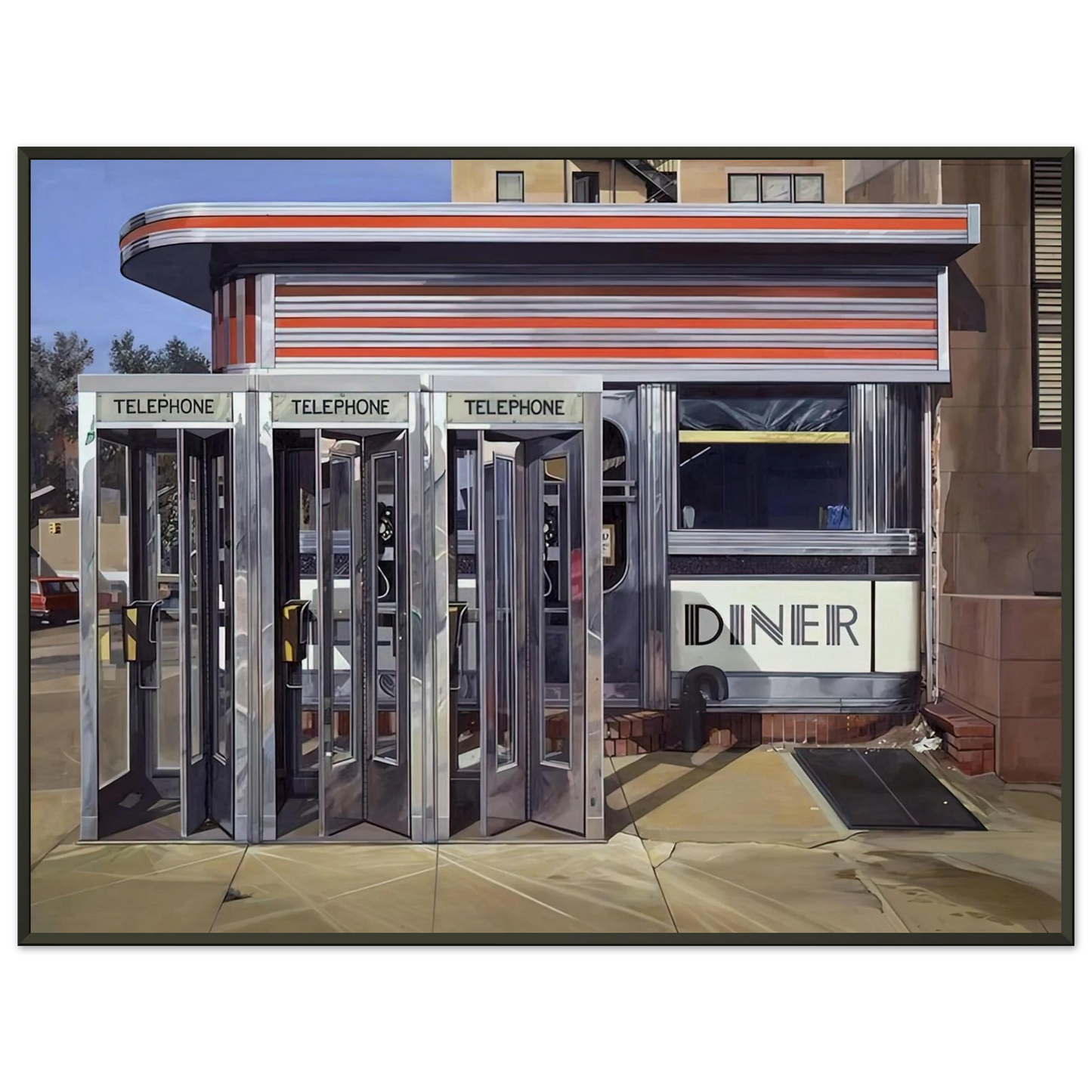 Richard Estes DINER 1971 Framed Art Print - Aluminum Frame - 60x80 cm / 24x32 inches