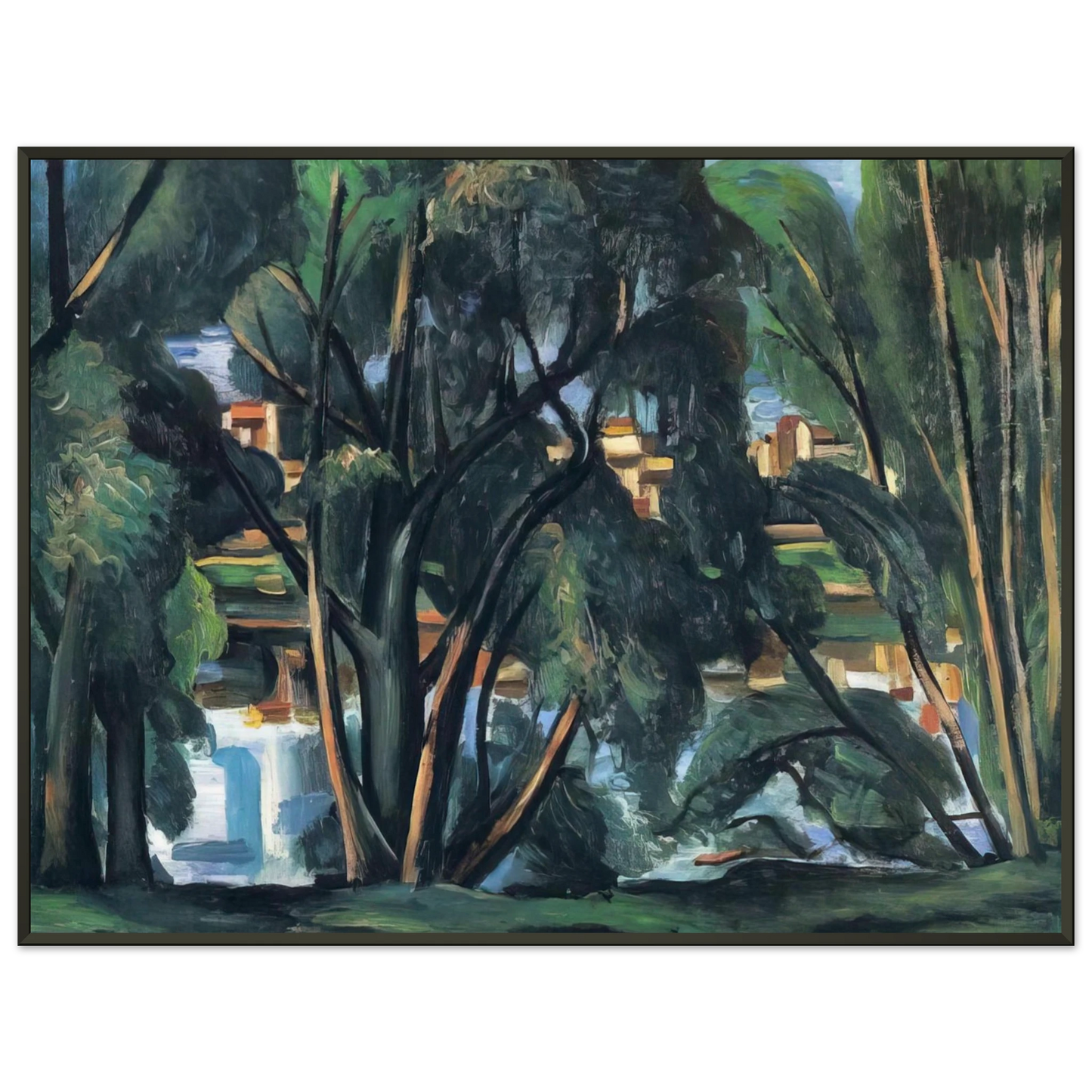 Andre Derain TREES ON THE BANKS OF THE SEINE 1913 Framed Art Print - Aluminum Frame - 60x80 cm / 24x32 inches