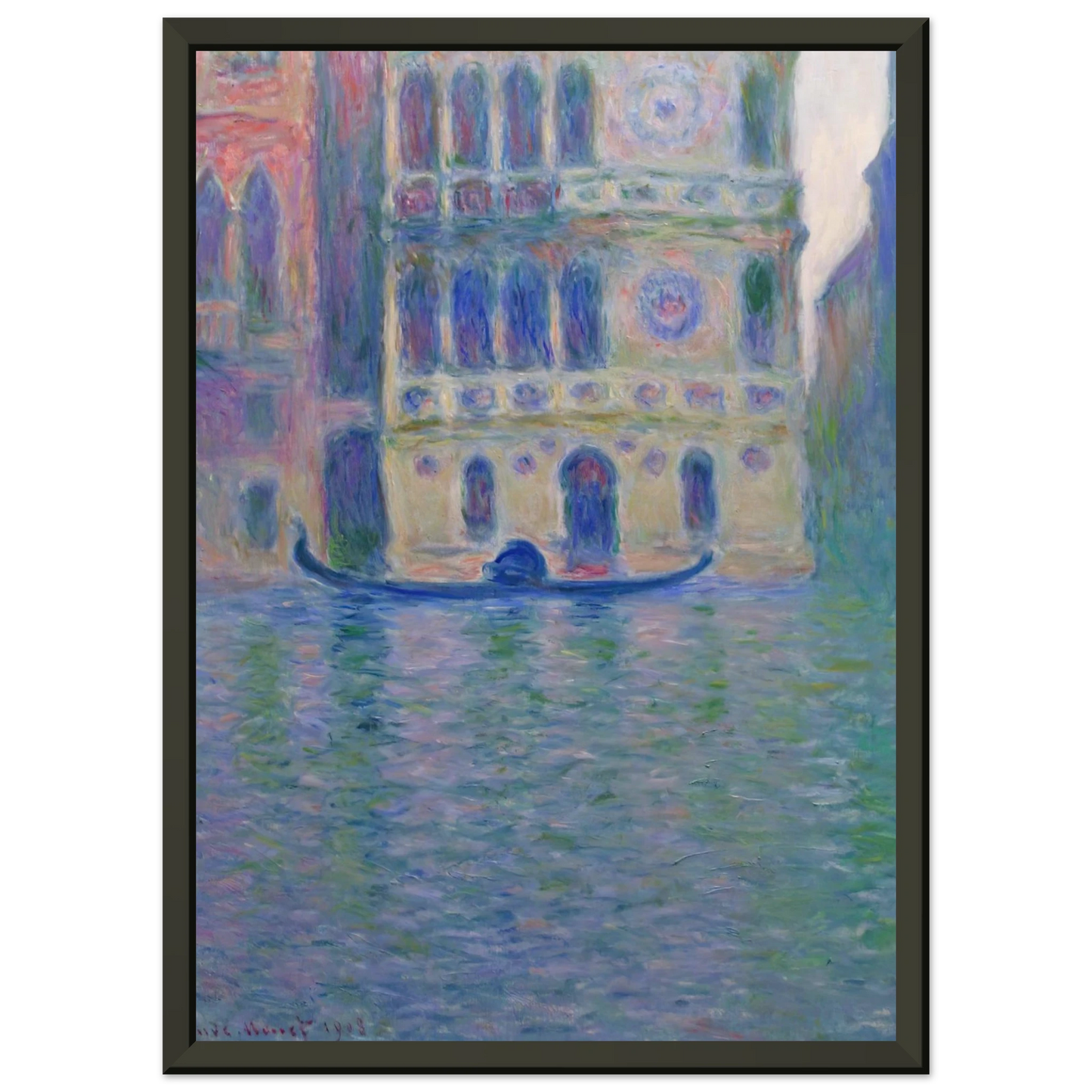 claude monet  Palazzo Dario 4 Framed Art Print  - Aluminum Frame - 40x50 cm / 16x20 inches