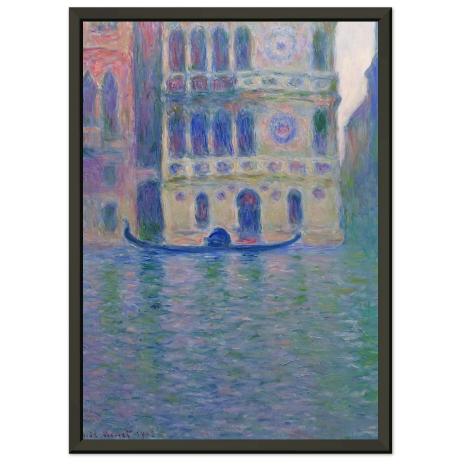 claude monet  Palazzo Dario 4 Framed Art Print  - Aluminum Frame - 40x50 cm / 16x20 inches