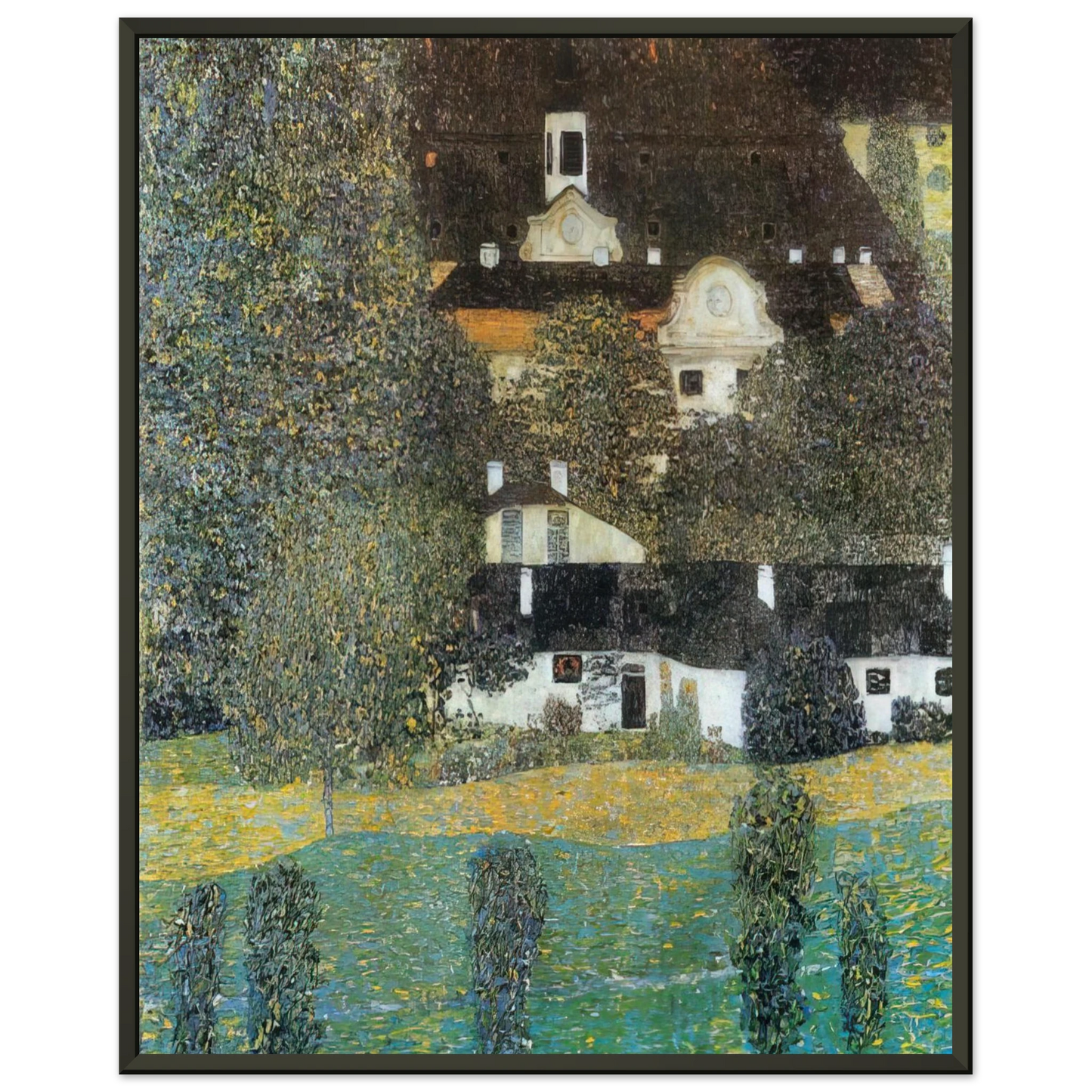 Gustav Klimt SCHLOSS KAMMER AM ATTERSEE II 1909 Framed Art Print - Aluminum Frame - 60x80 cm / 24x32 inches