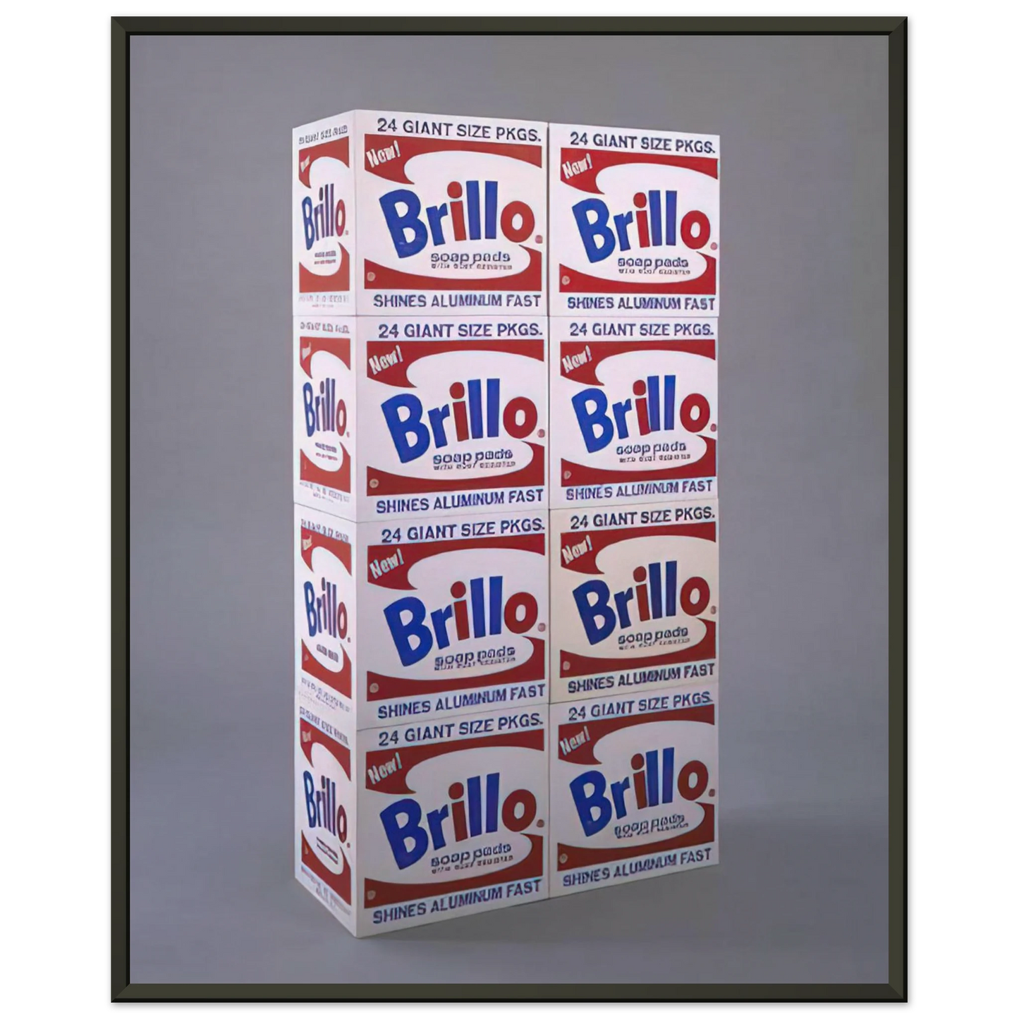 Andy Warhol Brillo Soap Pads Boxes Framed Art Print - Aluminum Frame - 60x80 cm / 24x32 inches