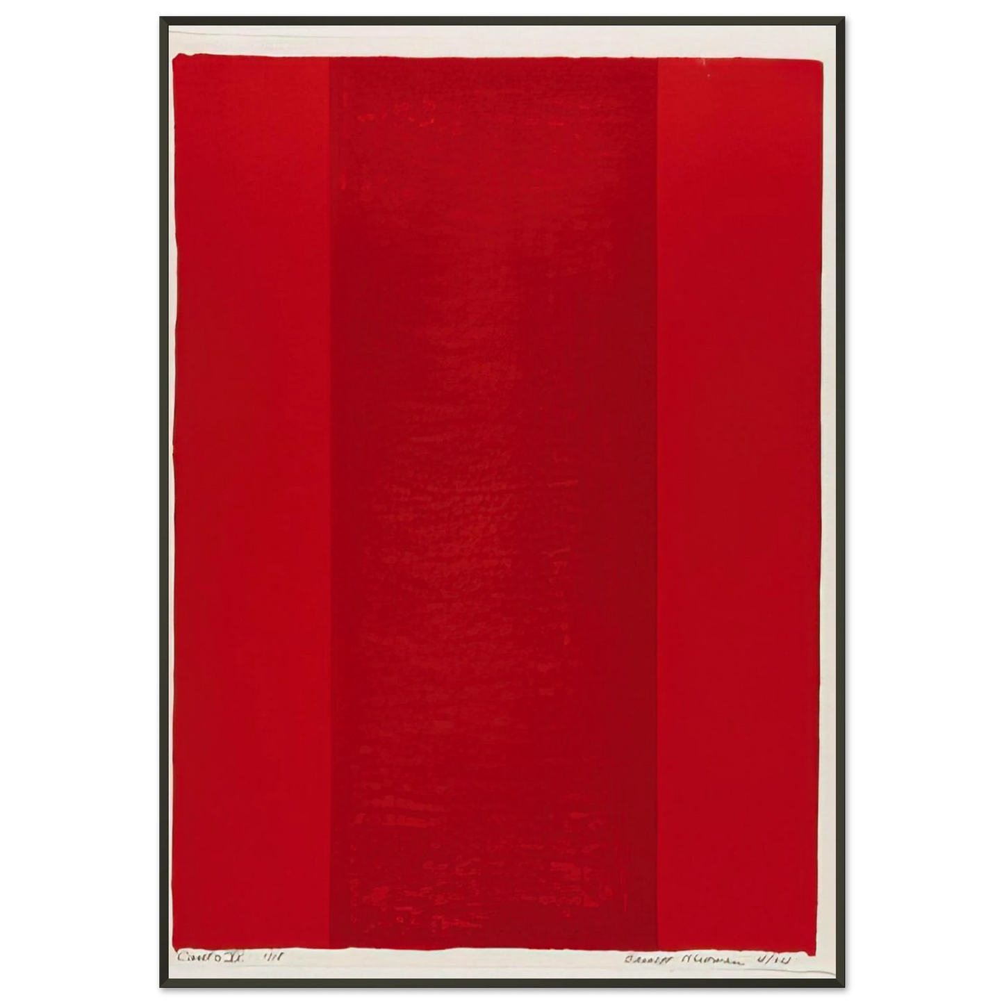 Barnett Newman Canto XV Framed Art Print - Aluminum Frame - 21x29.7 cm / 8x12"
